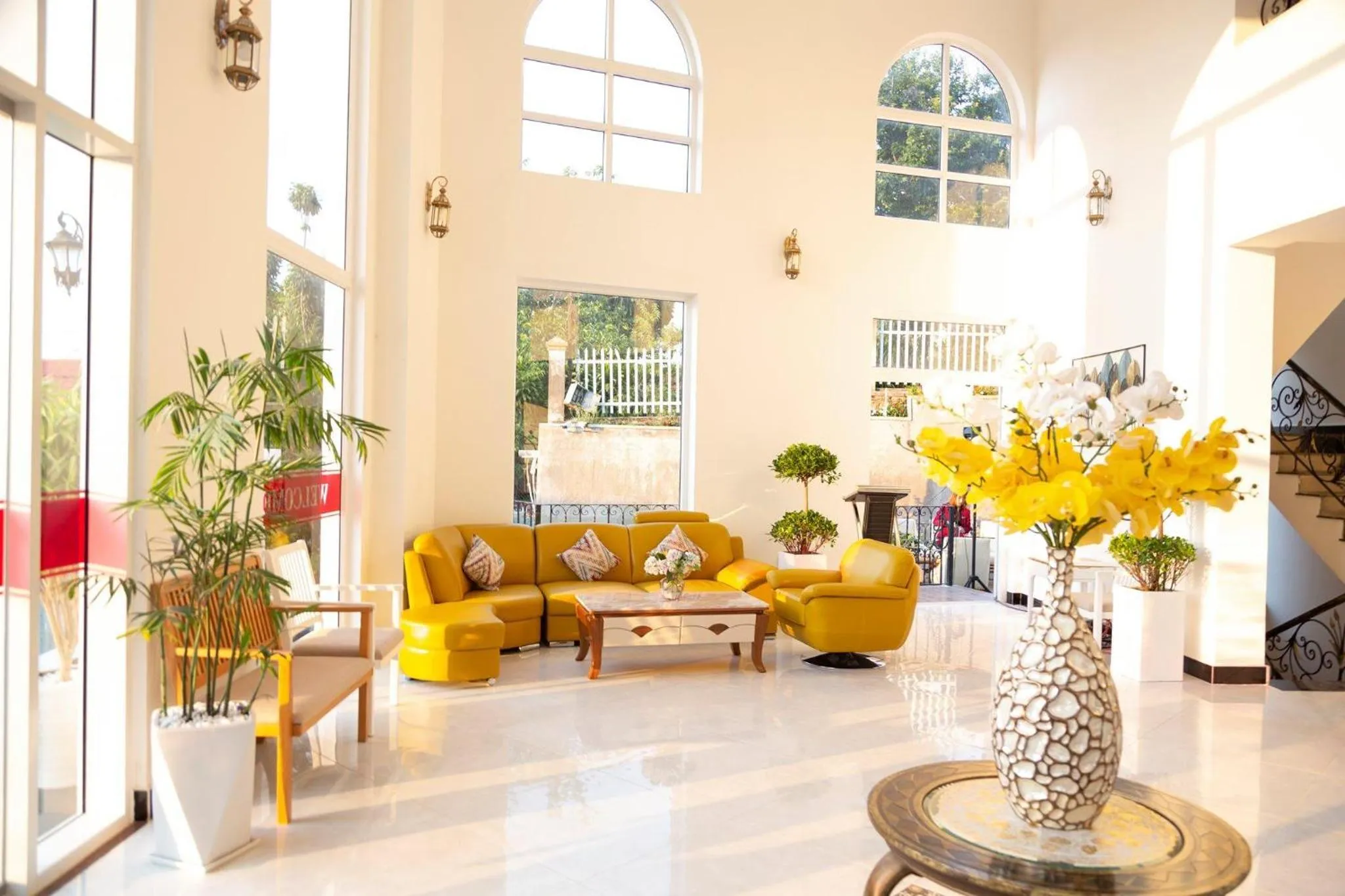 Seating area in Saigon's Book Da Lat Hotel