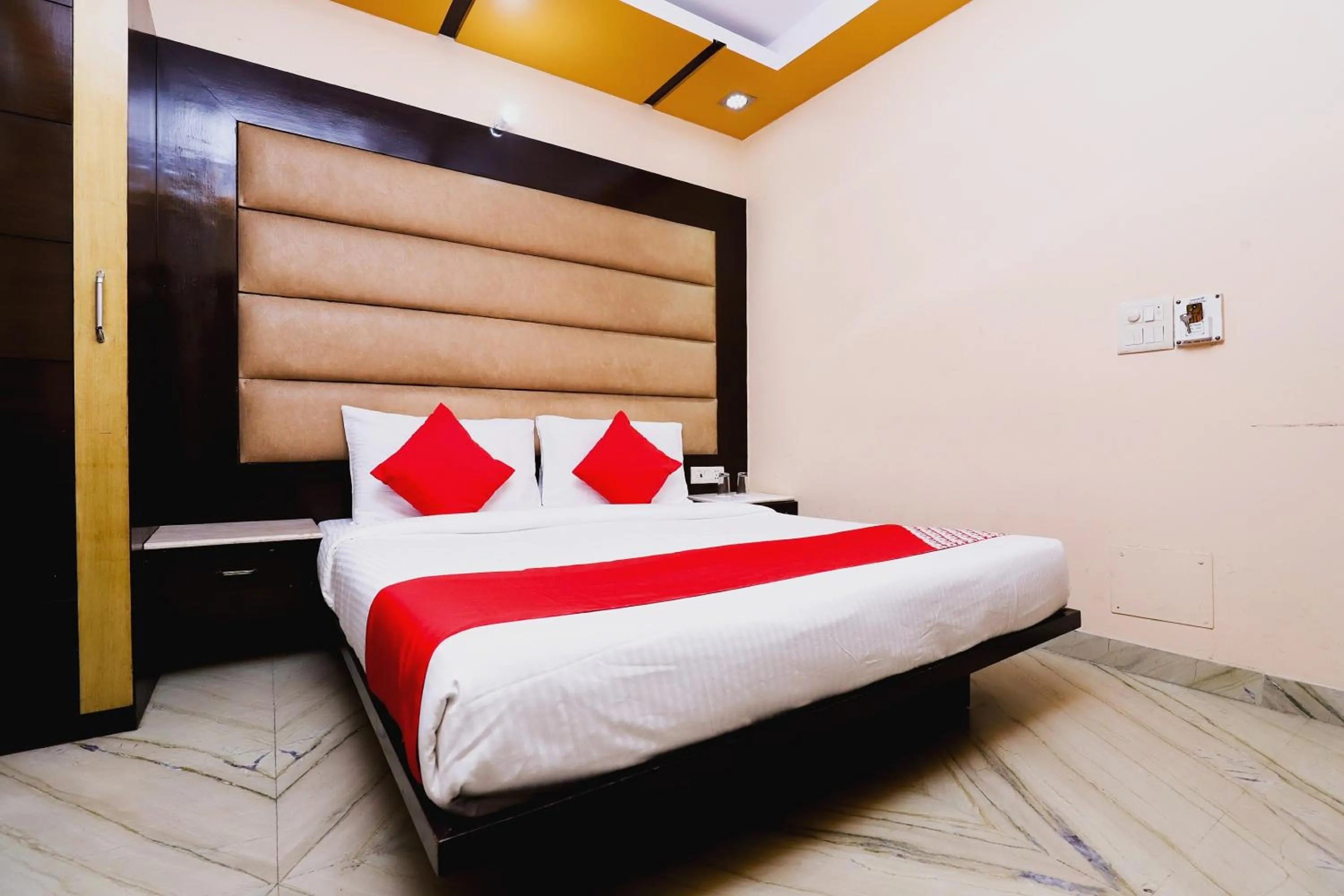 Bedroom, Bed in Hotel O J P Inn Near Patel Nagar Metro Station