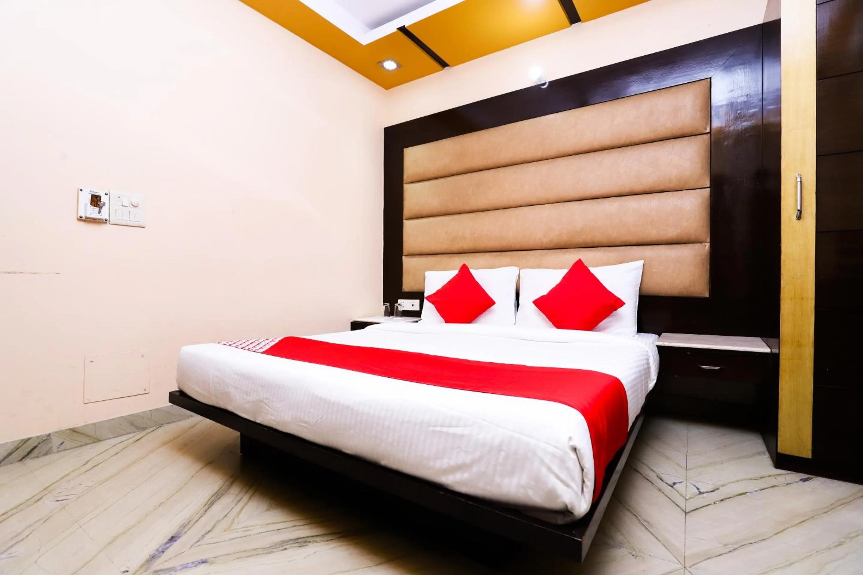 Bedroom, Bed in Super Hotel O J P Inn Near Patel Nagar Metro Station