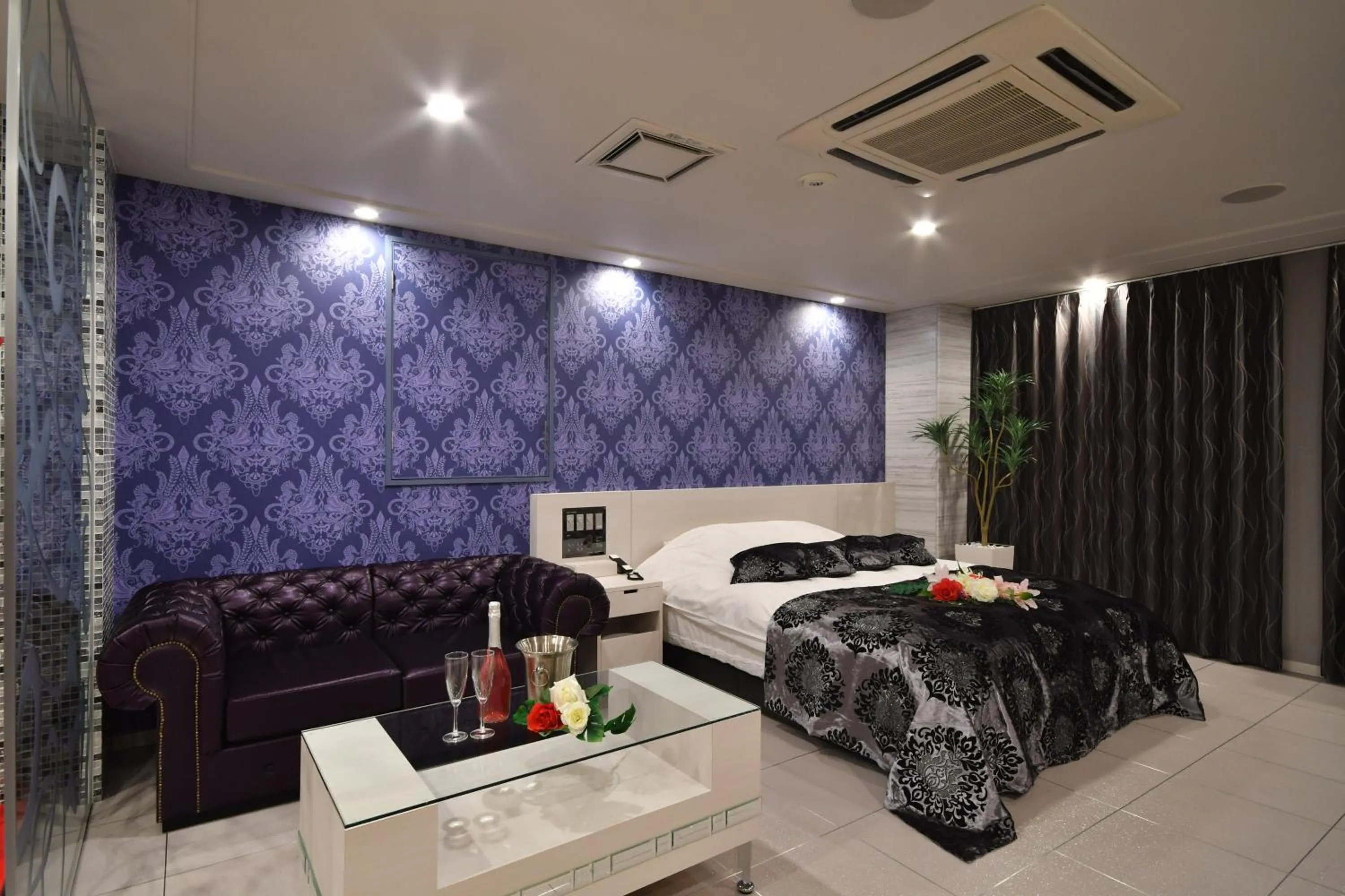 Bed in Hotel agehA cinq boutique (Adult Only)