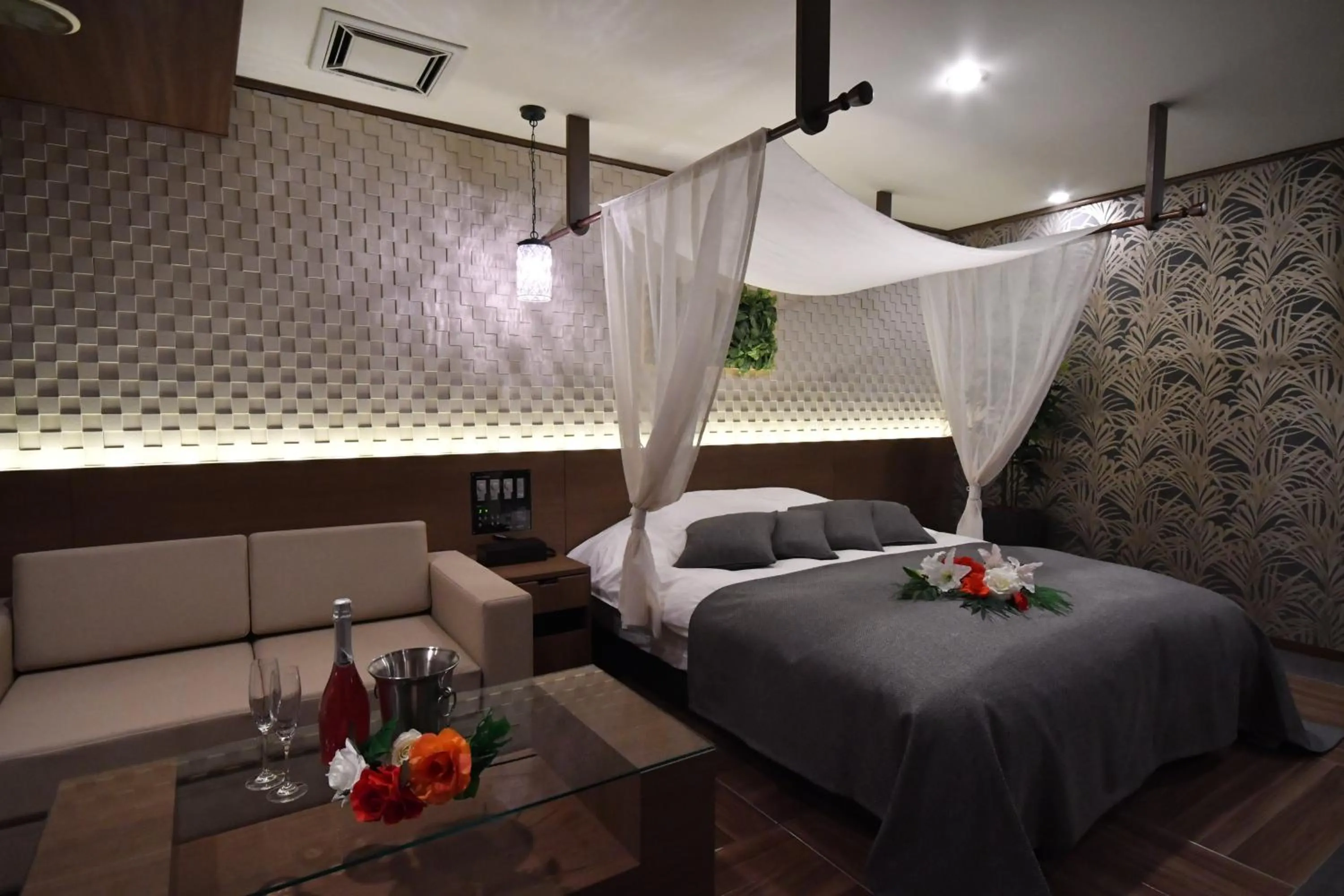 Bed in Hotel agehA cinq boutique (Adult Only)