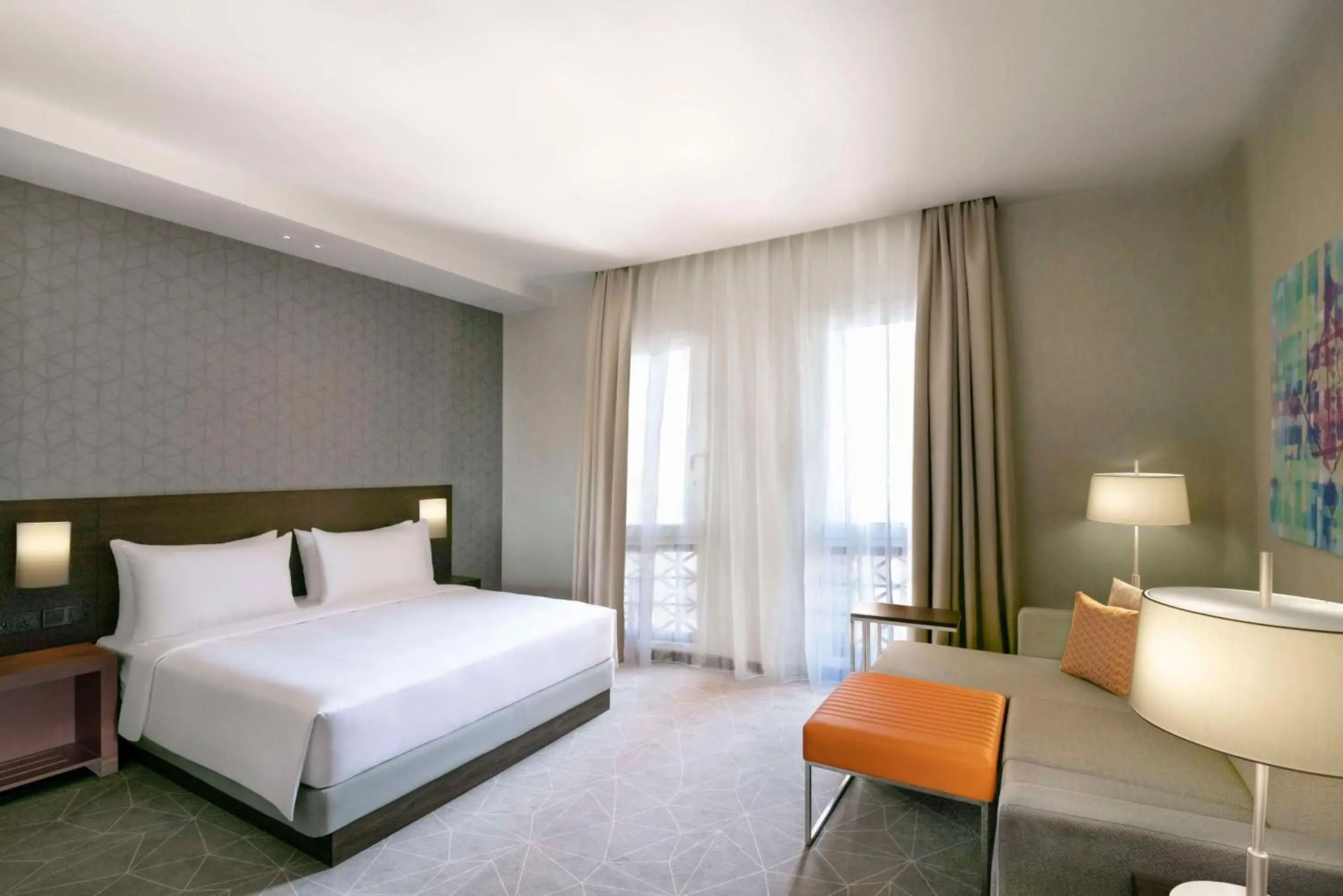 King Room with Sofa Bed – Free Breakfast, Complimentary Transfer to Gold Souk in Hyatt Place Dubai Wasl District King Room with Sofa Bed – Free Breakfast, Complimentary Transfer to Gold Souk in Hyatt Place Dubai Wasl District