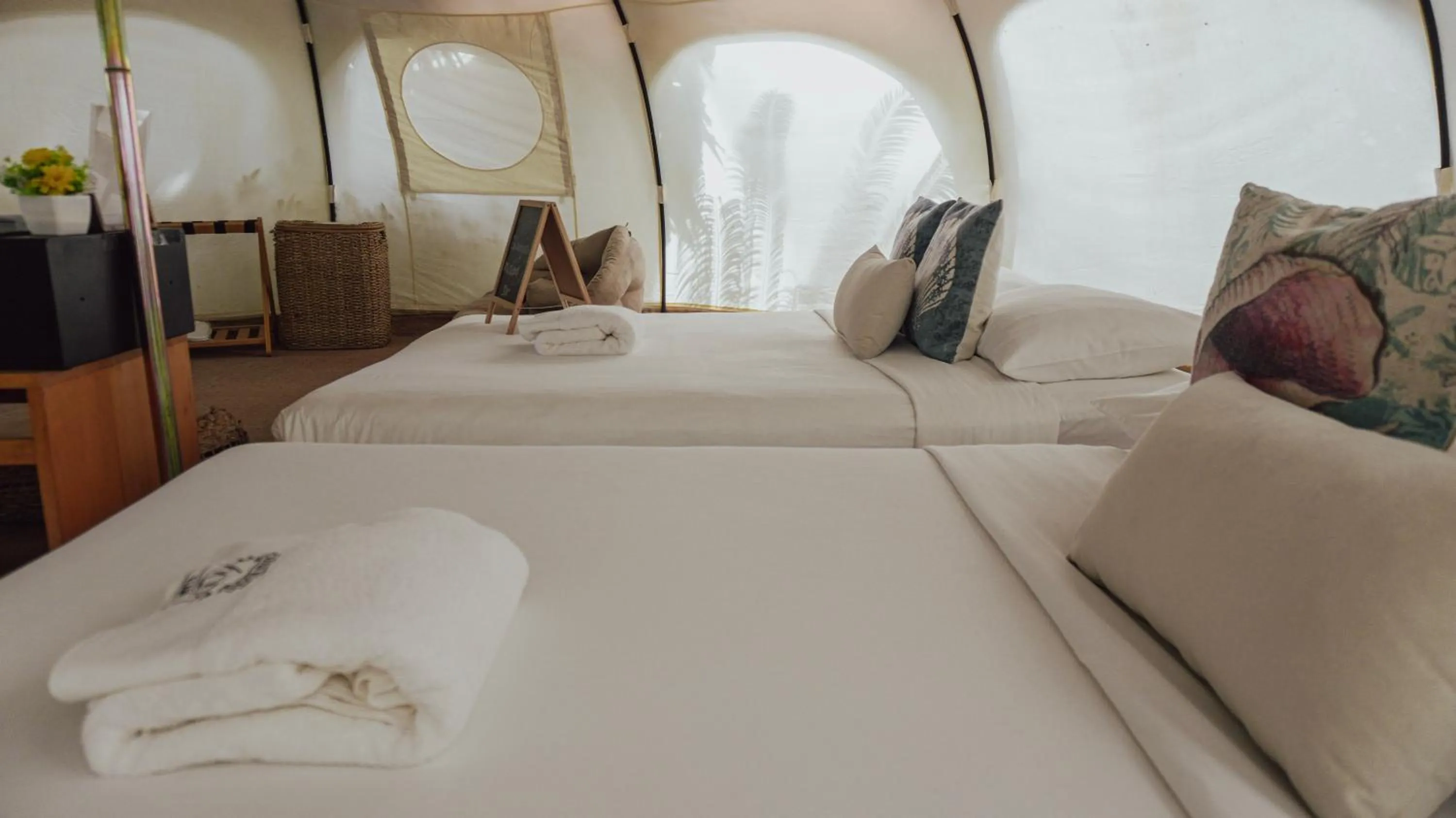 Bed in Nacpan Beach Glamping Managed by H Hospitality Group