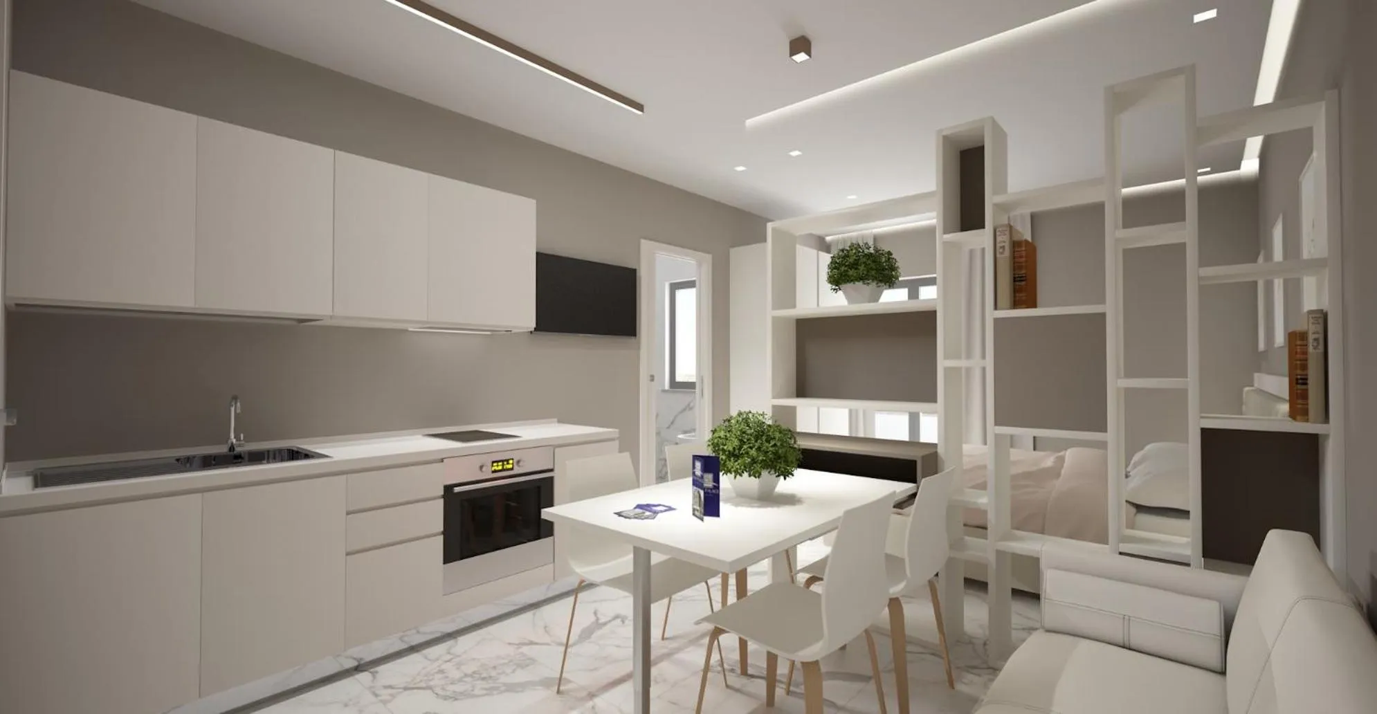 Kitchen or kitchenette in Residence Hotel Alba Palace