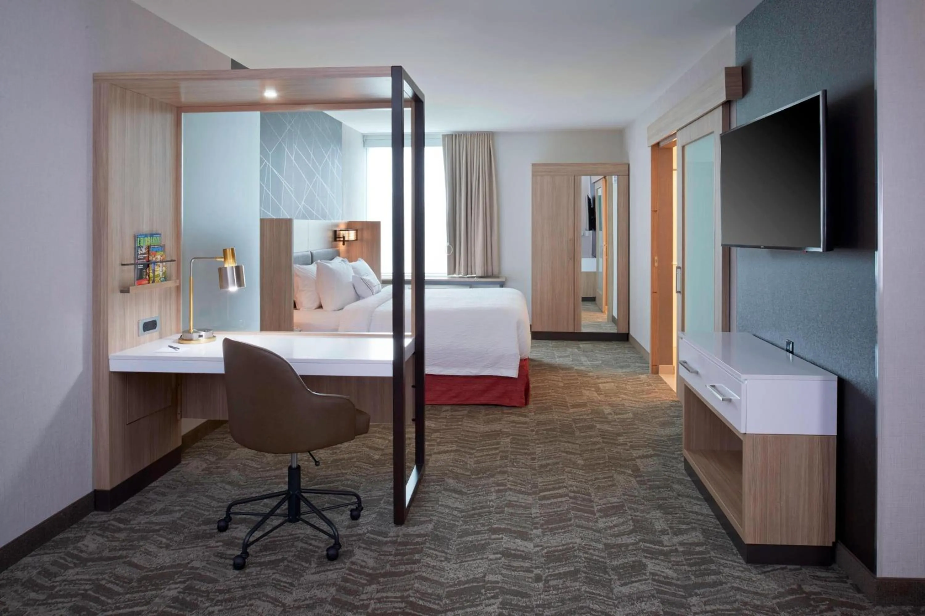 Photo of the whole room, Bed in SpringHill Suites by Marriott East Lansing University Area, Lansing Area