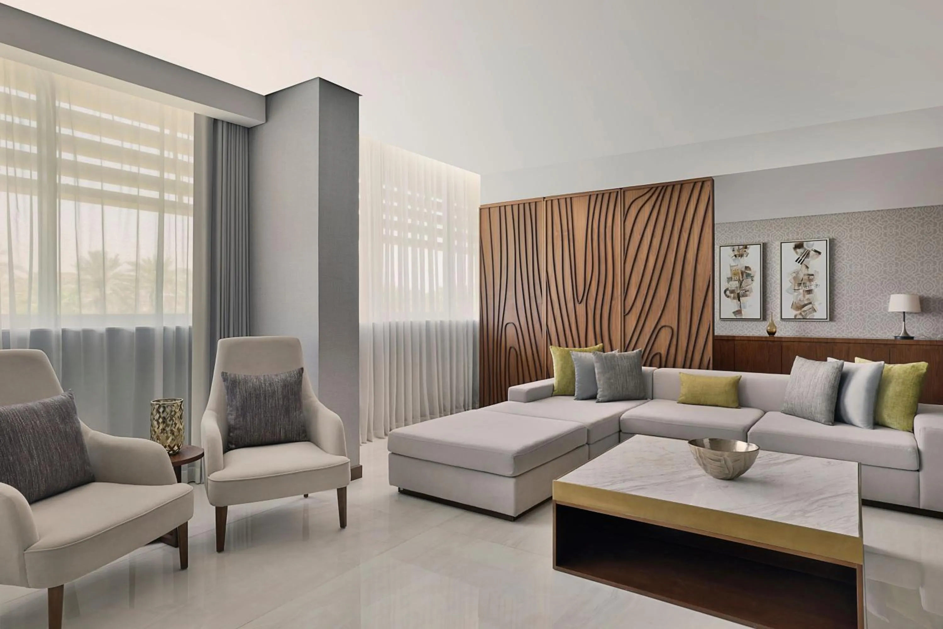 Living room, Bed in Marriott Riyadh Diplomatic Quarter