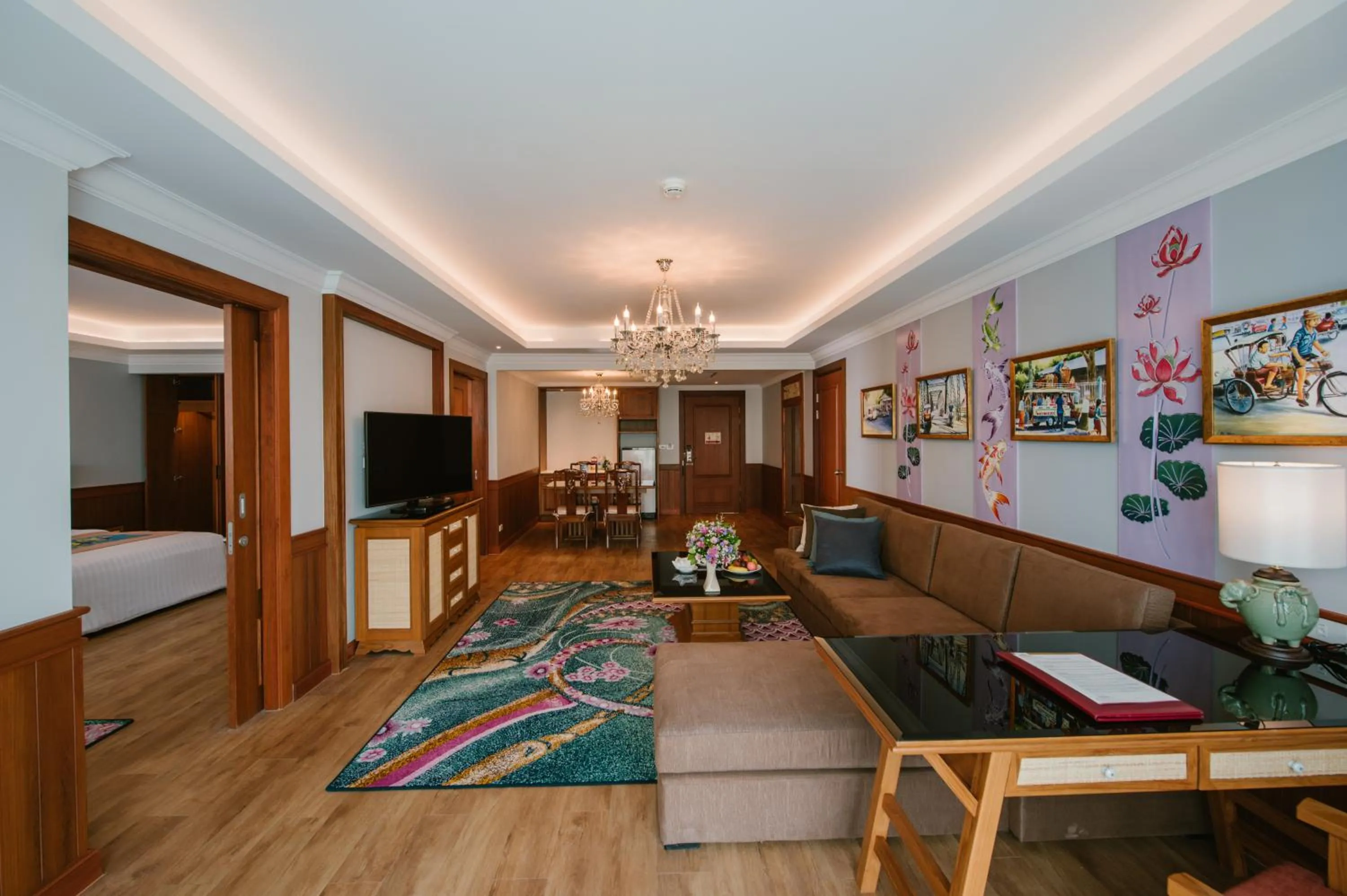 Living room, Bed in The Empress Premier Chiang Mai