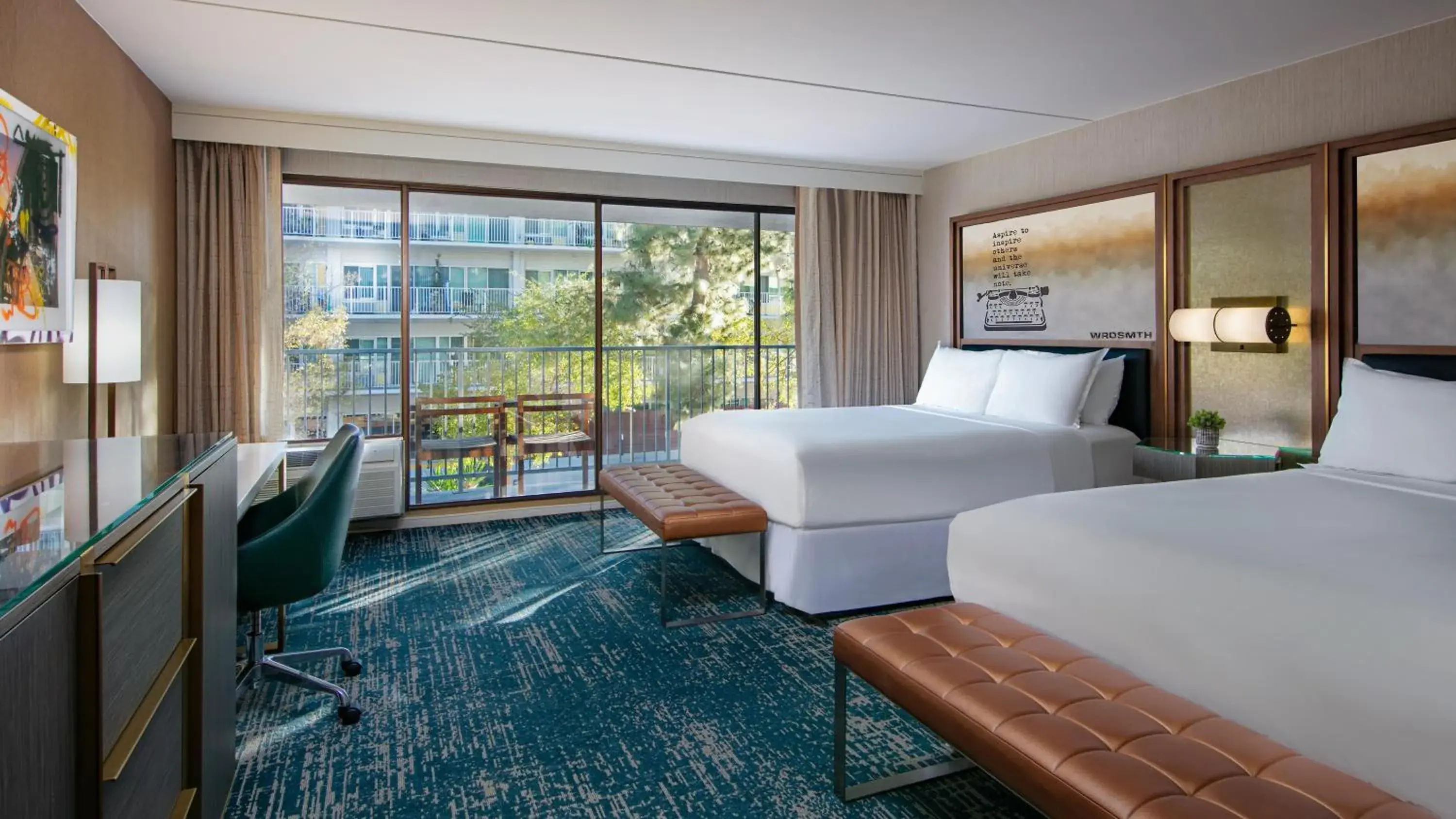 Queen Room with Tub - Mobility/Hearing Accessible in Hotel Dena, Pasadena Los Angeles, a Tribute Portfolio Hotel Queen Room with Tub - Mobility/Hearing Accessible in Hotel Dena, Pasadena Los Angeles, a Tribute Portfolio Hotel