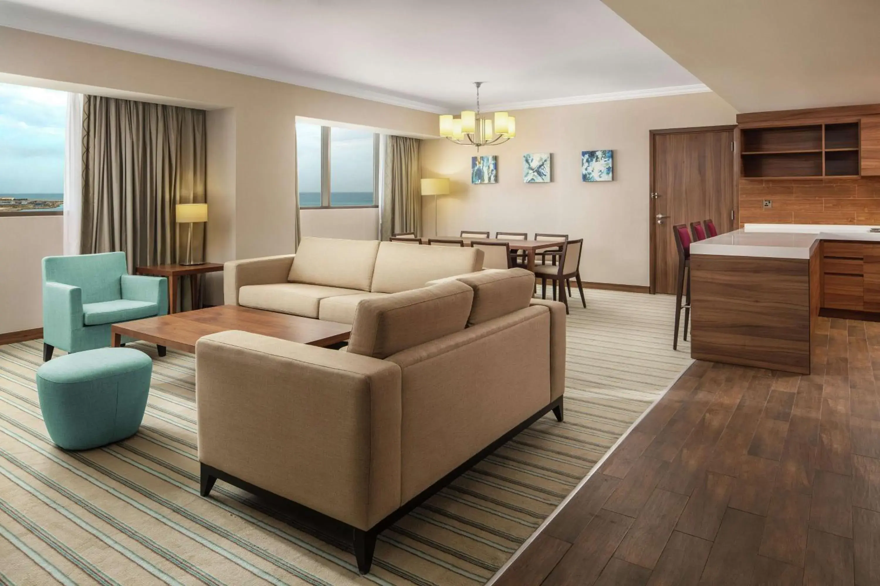 Living room, Bed in Hilton Garden Inn Al Jubail Living room, Bed in Hilton Garden Inn Al Jubail