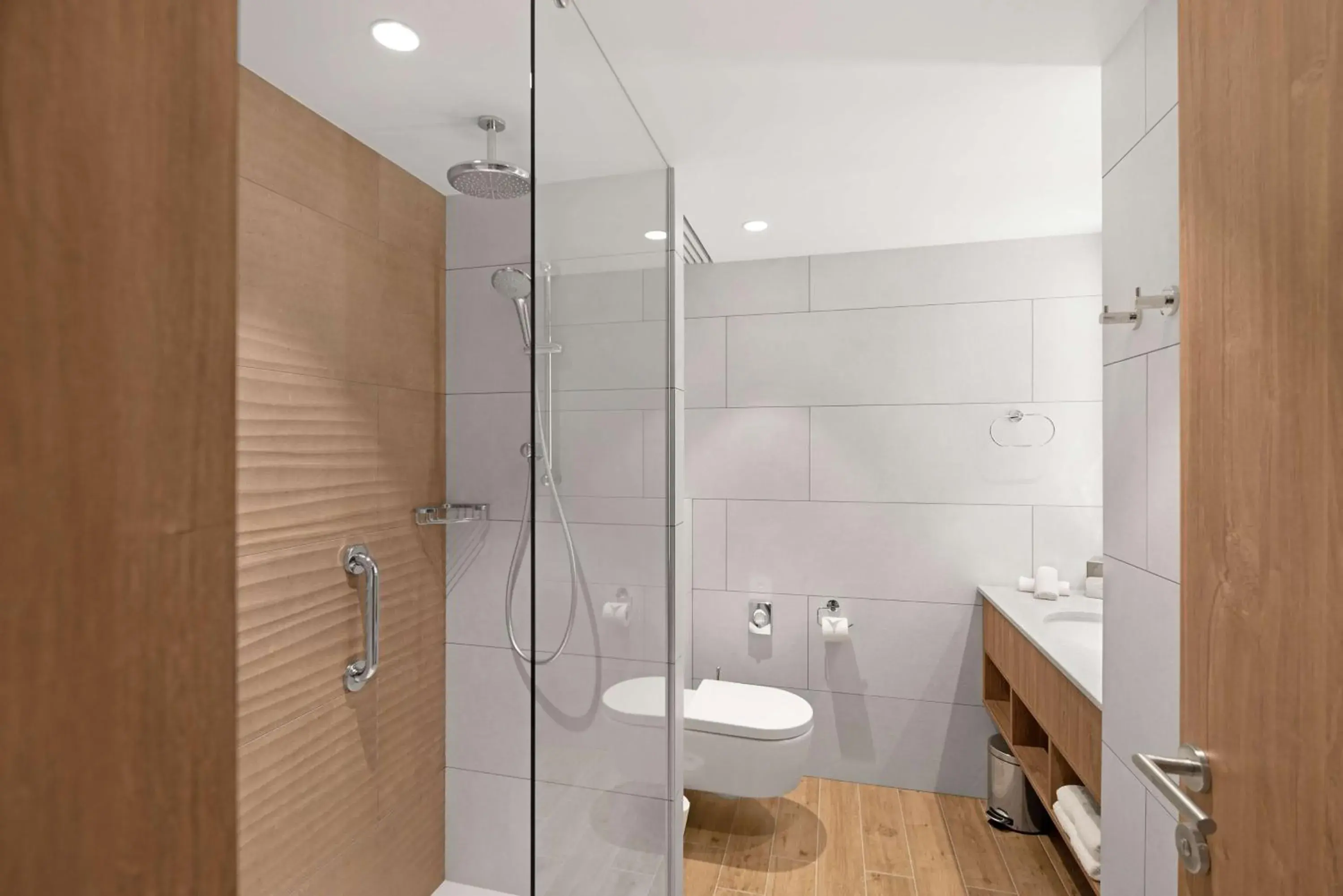 Bathroom in Hilton Garden Inn Vilnius City Centre Bathroom in Hilton Garden Inn Vilnius City Centre