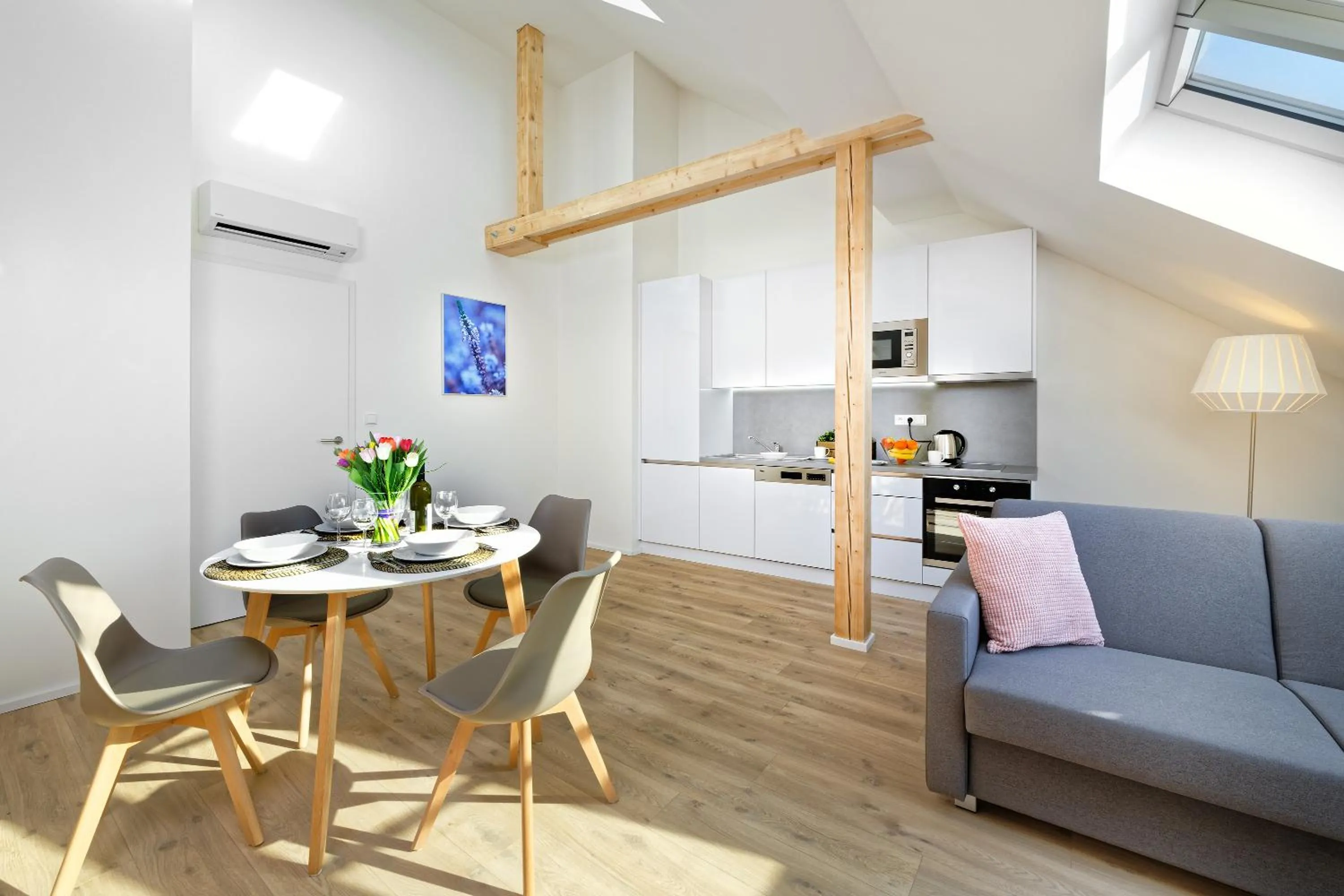 Kitchen or kitchenette in DownTown Suites Jugoslavska