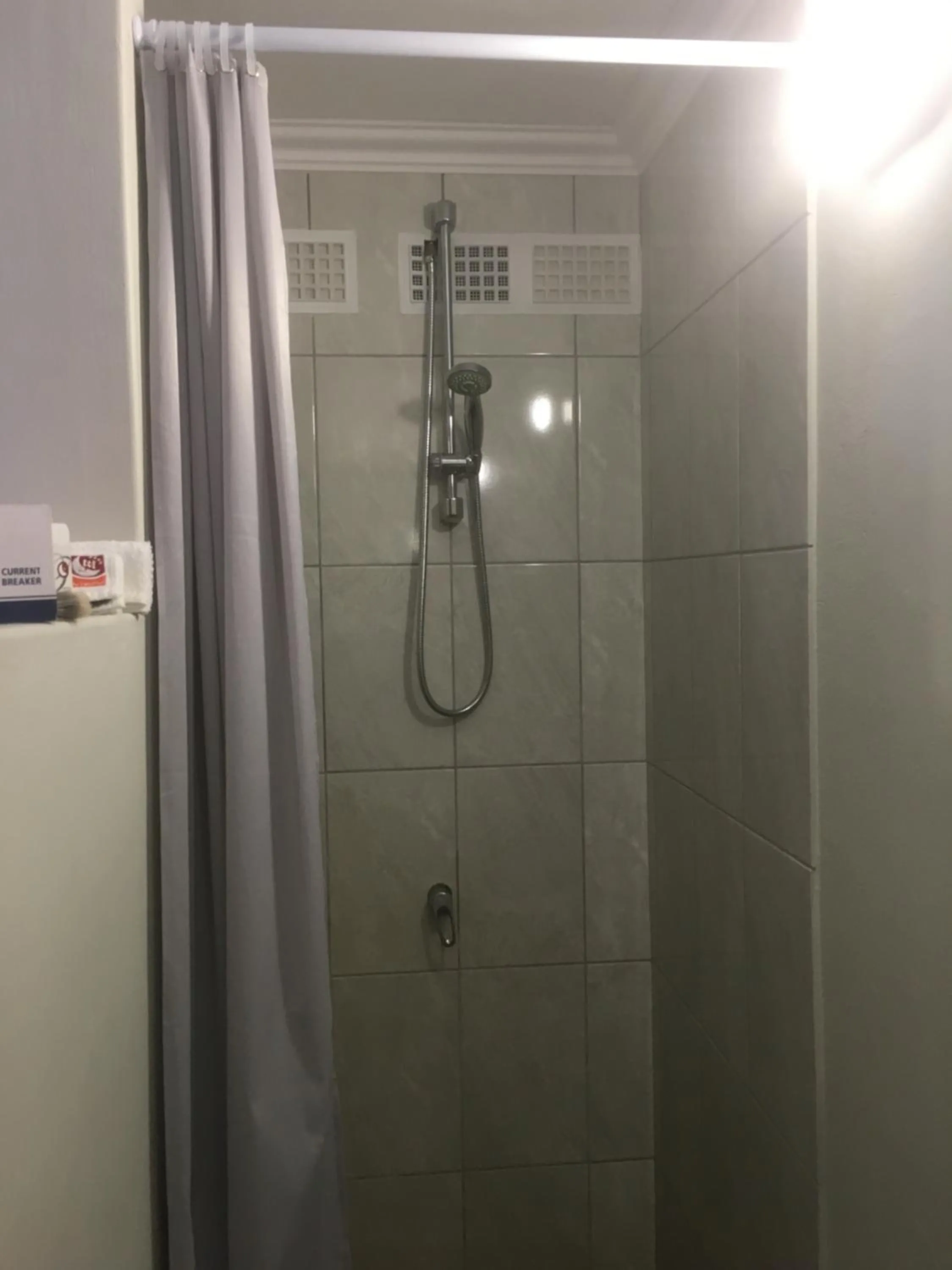 Shower in The Travel Inn Durban