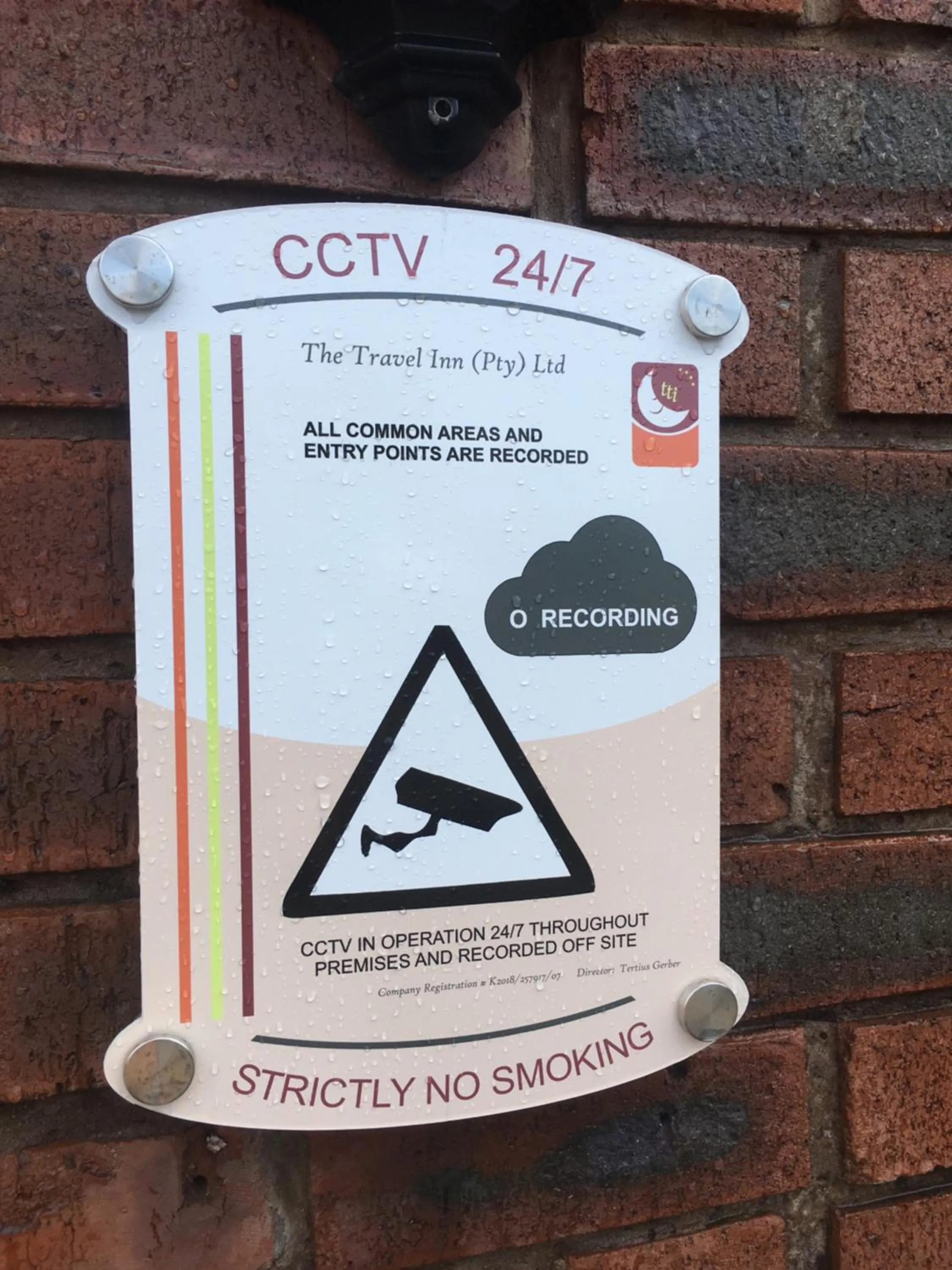 Logo/Certificate/Sign in The Travel Inn Durban