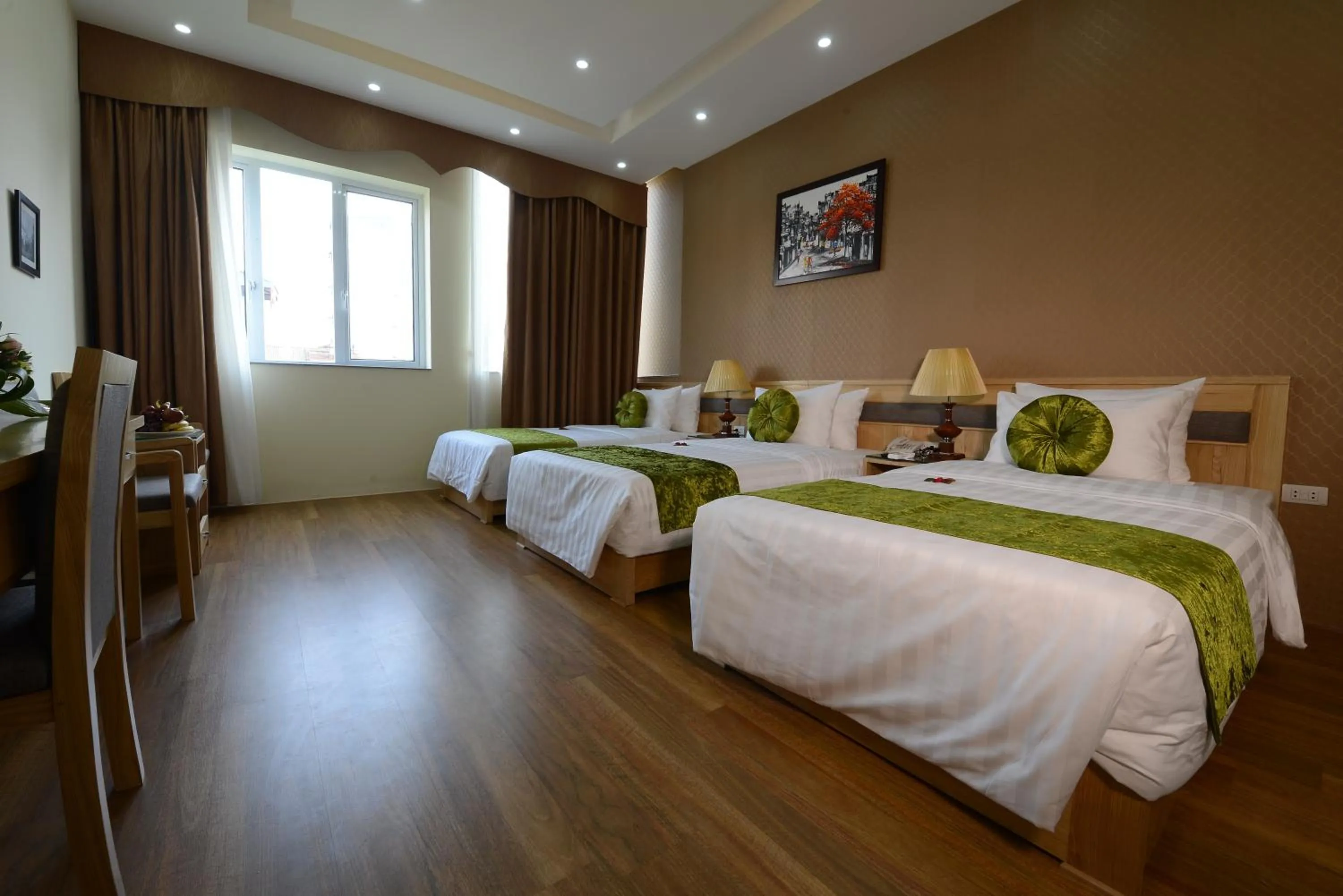 Decorative detail, Bed in Blue Hanoi Inn Hotel