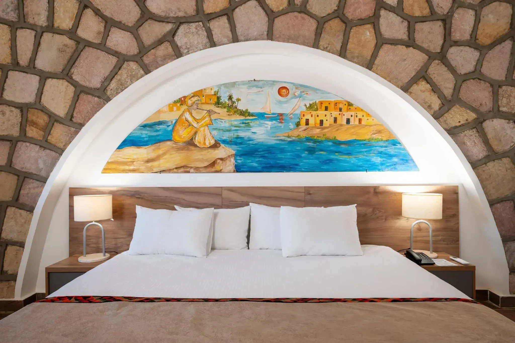 Bed in Seti Abu Simbel Lake Resort Bed in Seti Abu Simbel Lake Resort