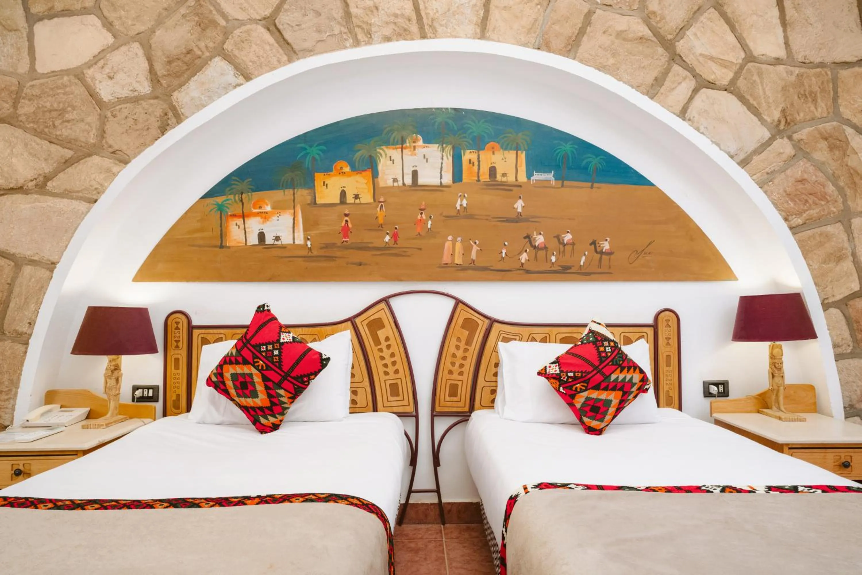 Bed in Seti Abu Simbel Lake Resort