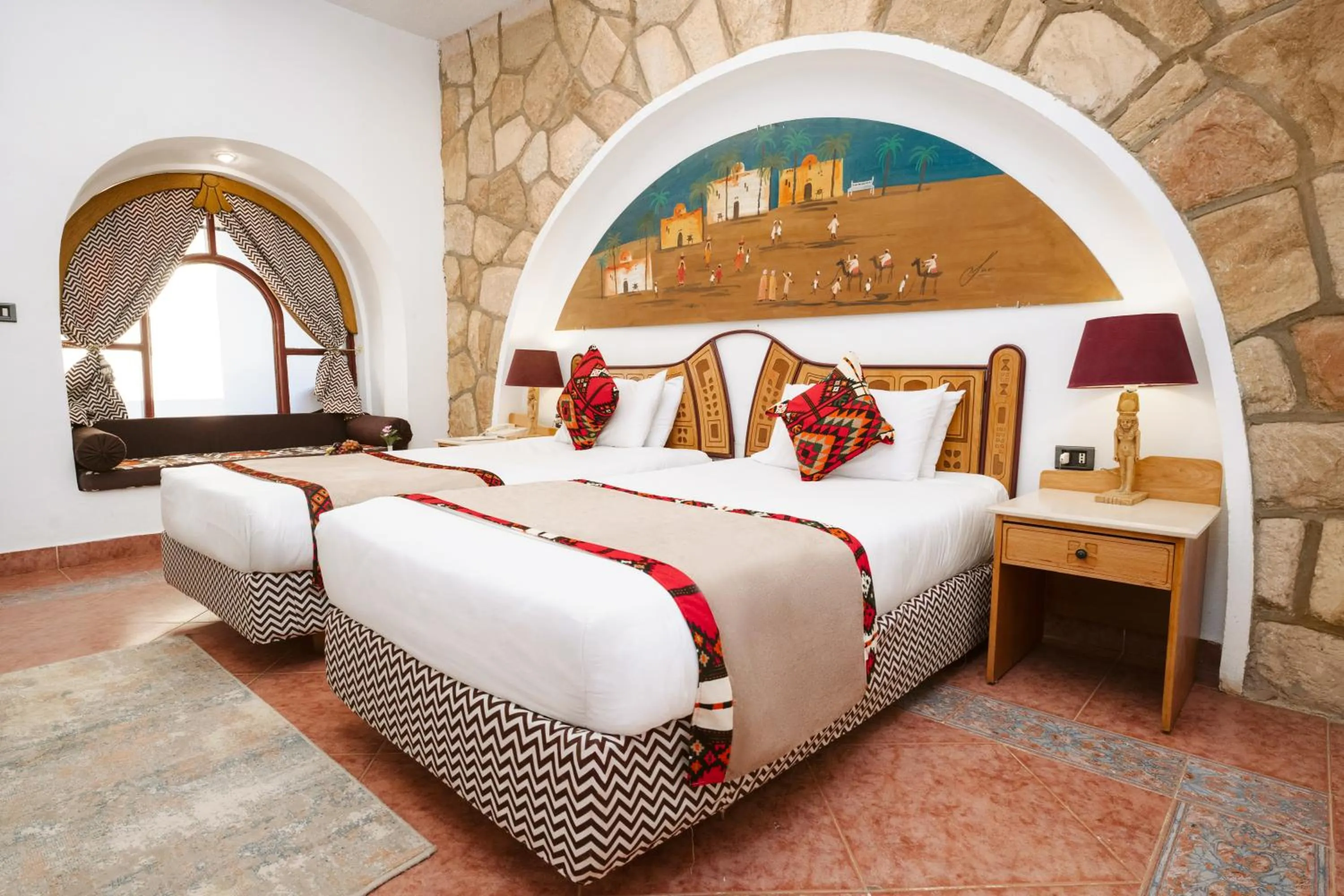 Bed in Seti Abu Simbel Lake Resort