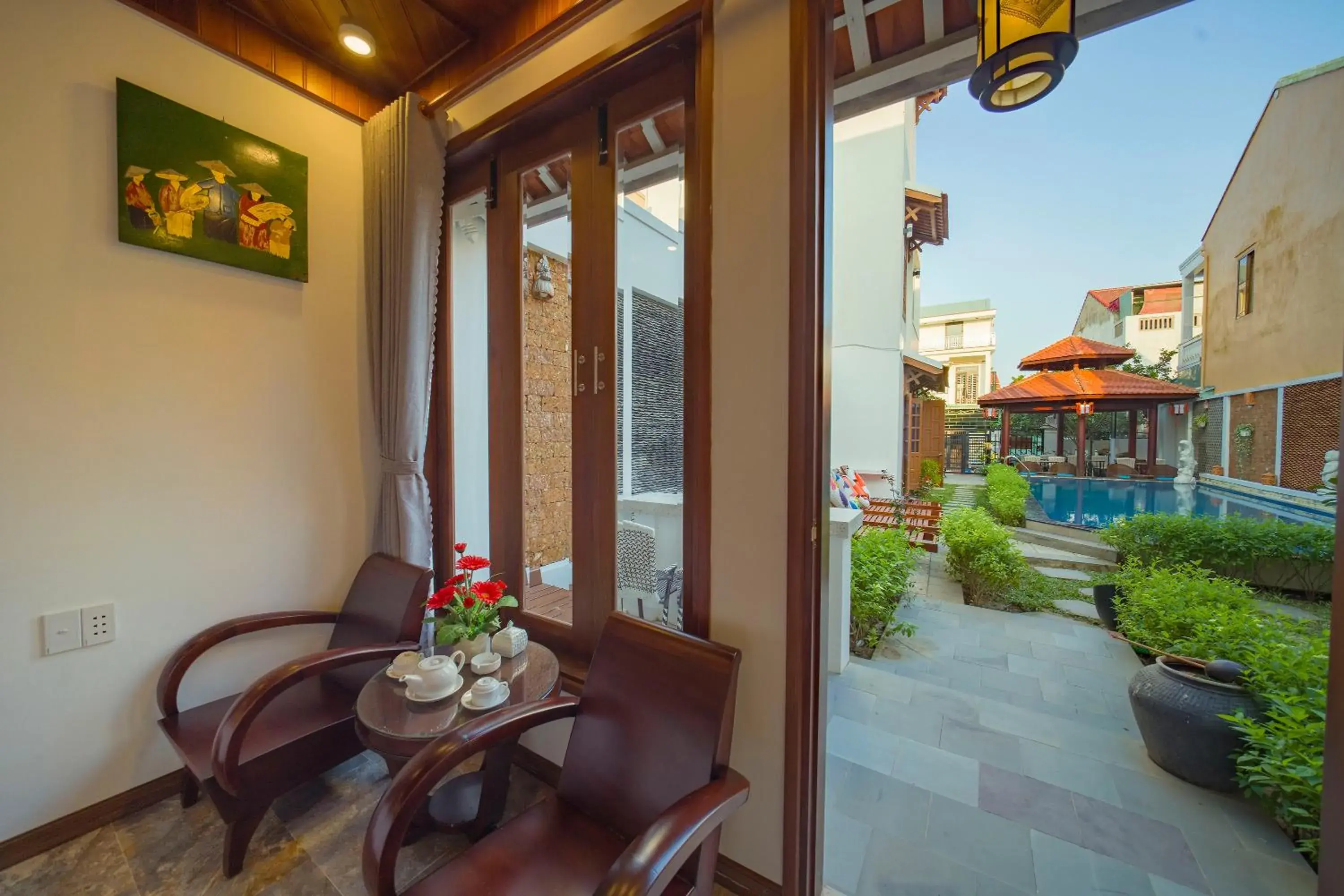 Triple Room with Pool View in Green Grapefruit Villa Triple Room with Pool View in Green Grapefruit Villa