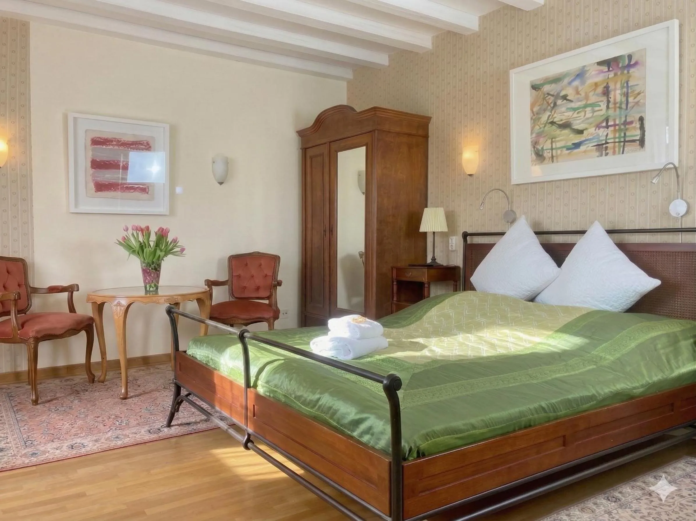 Bed in Rhein River Guesthouse - direkt am Rhein