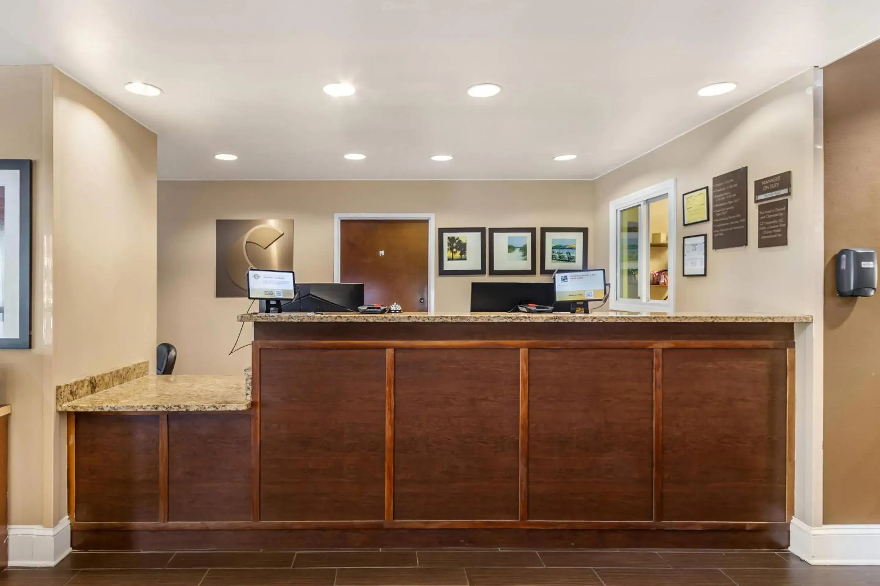 Lobby or reception in Comfort Suites Myrtle Beach Central Lobby or reception in Comfort Suites Myrtle Beach Central