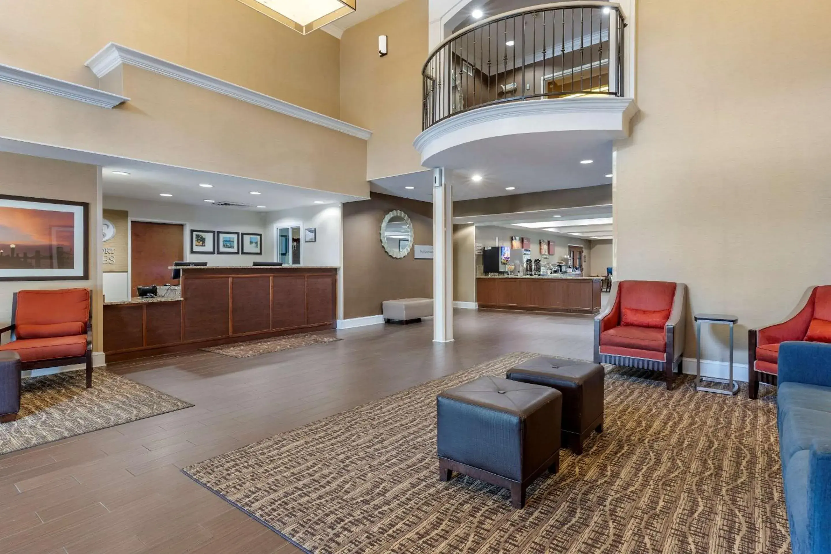 Lobby or reception in Comfort Suites Myrtle Beach Central Lobby or reception in Comfort Suites Myrtle Beach Central