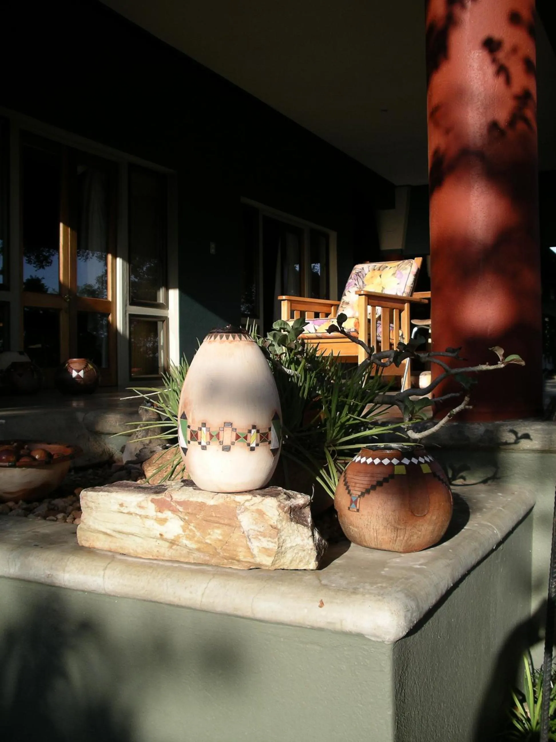 Patio in Tingala Lodge - Bed in the Bush