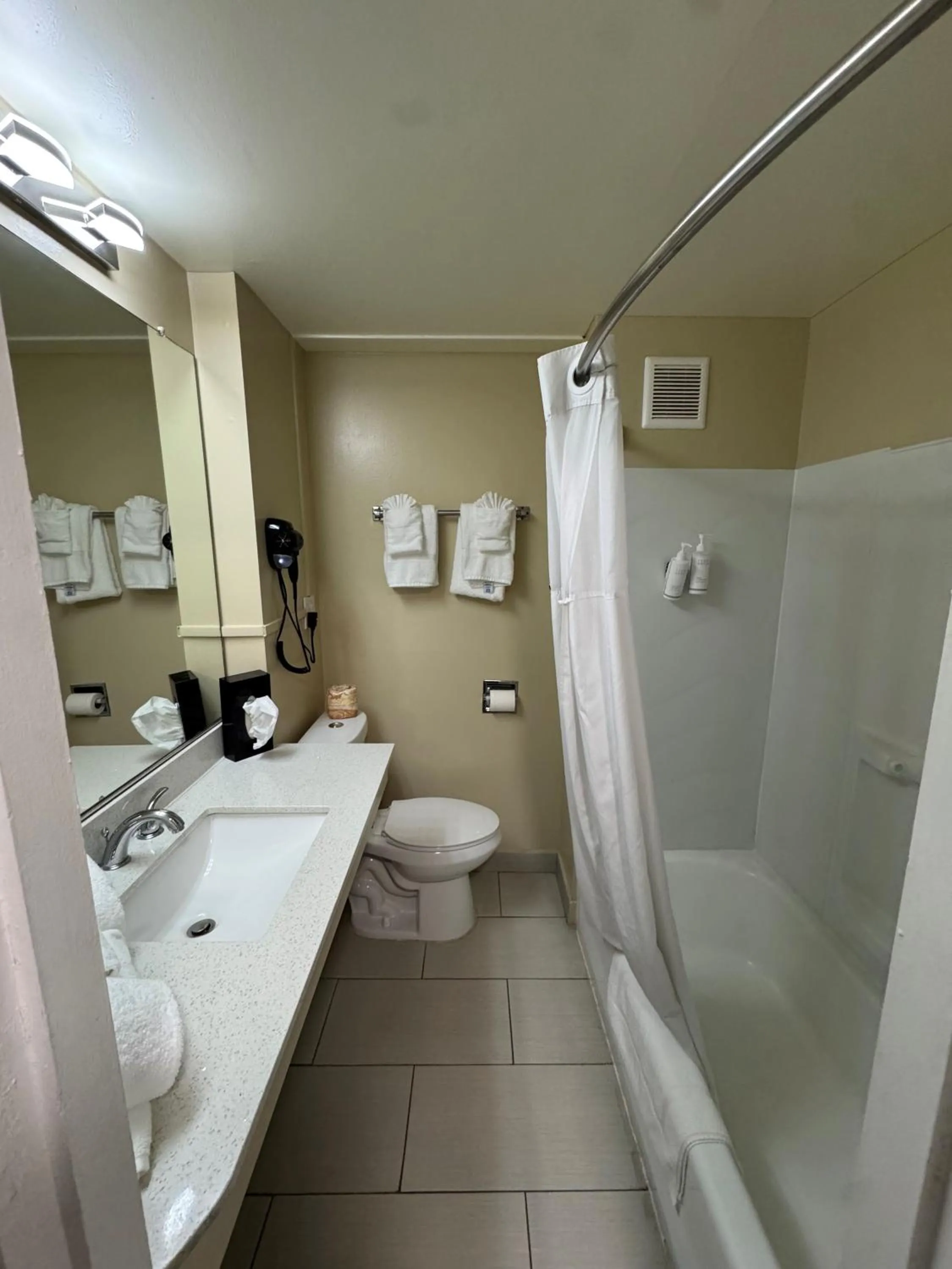 Bathroom in Travelodge by Wyndham Klamath Falls