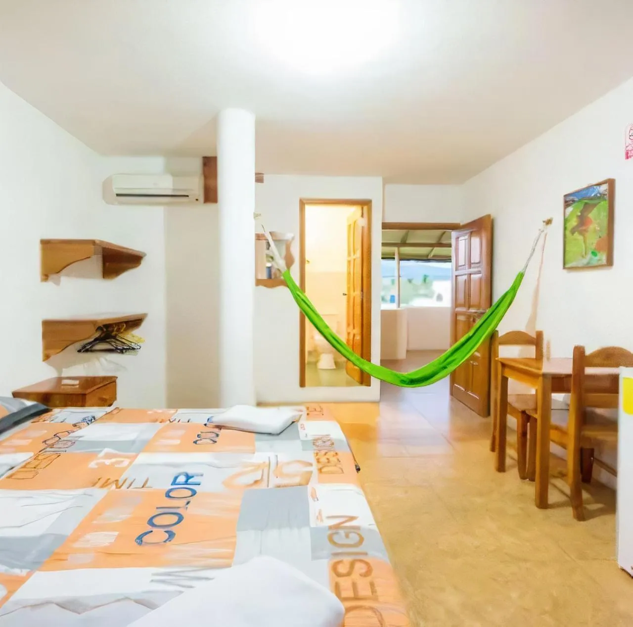 Bed in Galapagos Verde Azul