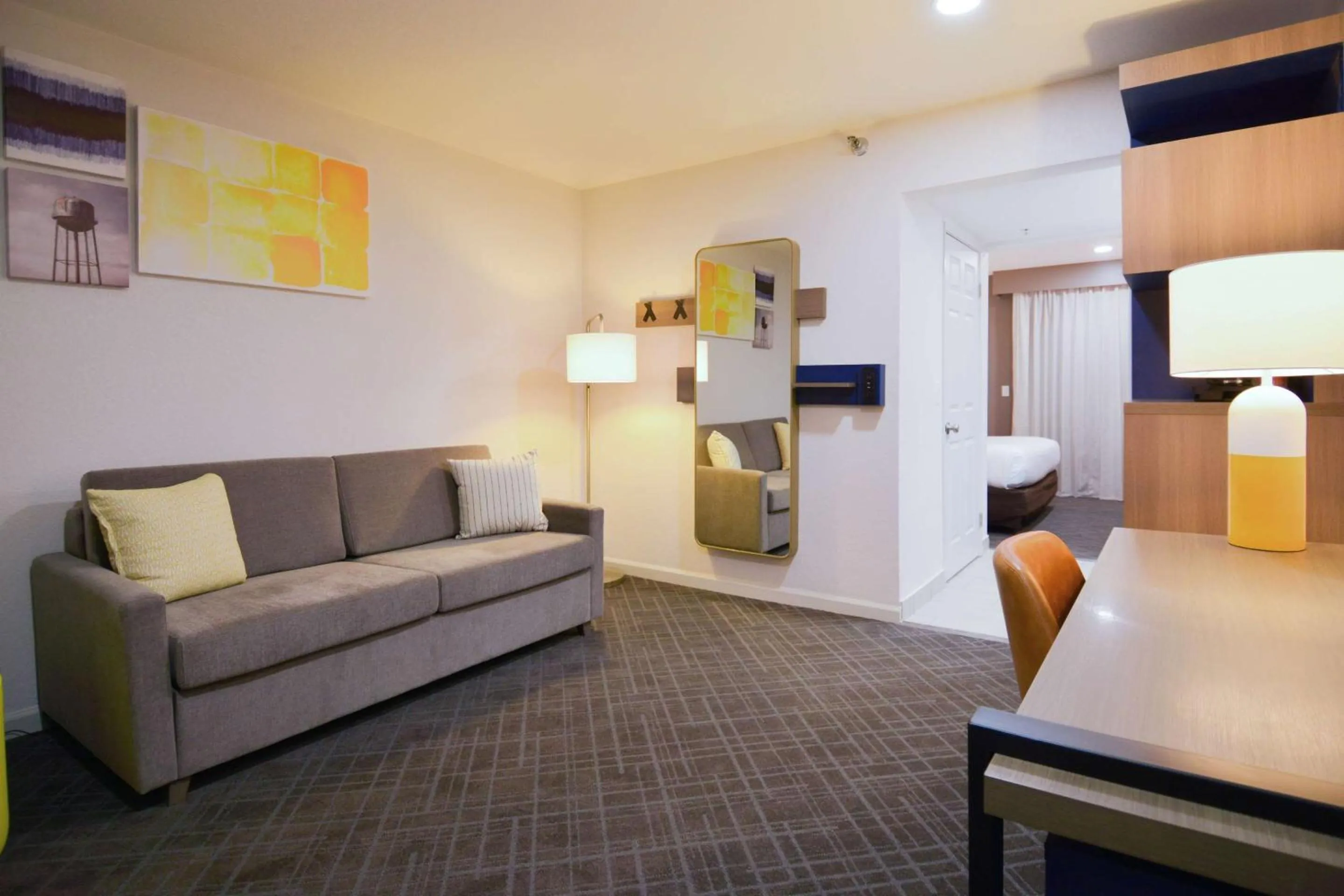 Bedroom in Comfort Inn & Suites Moreno Valley near March Air Reserve Base