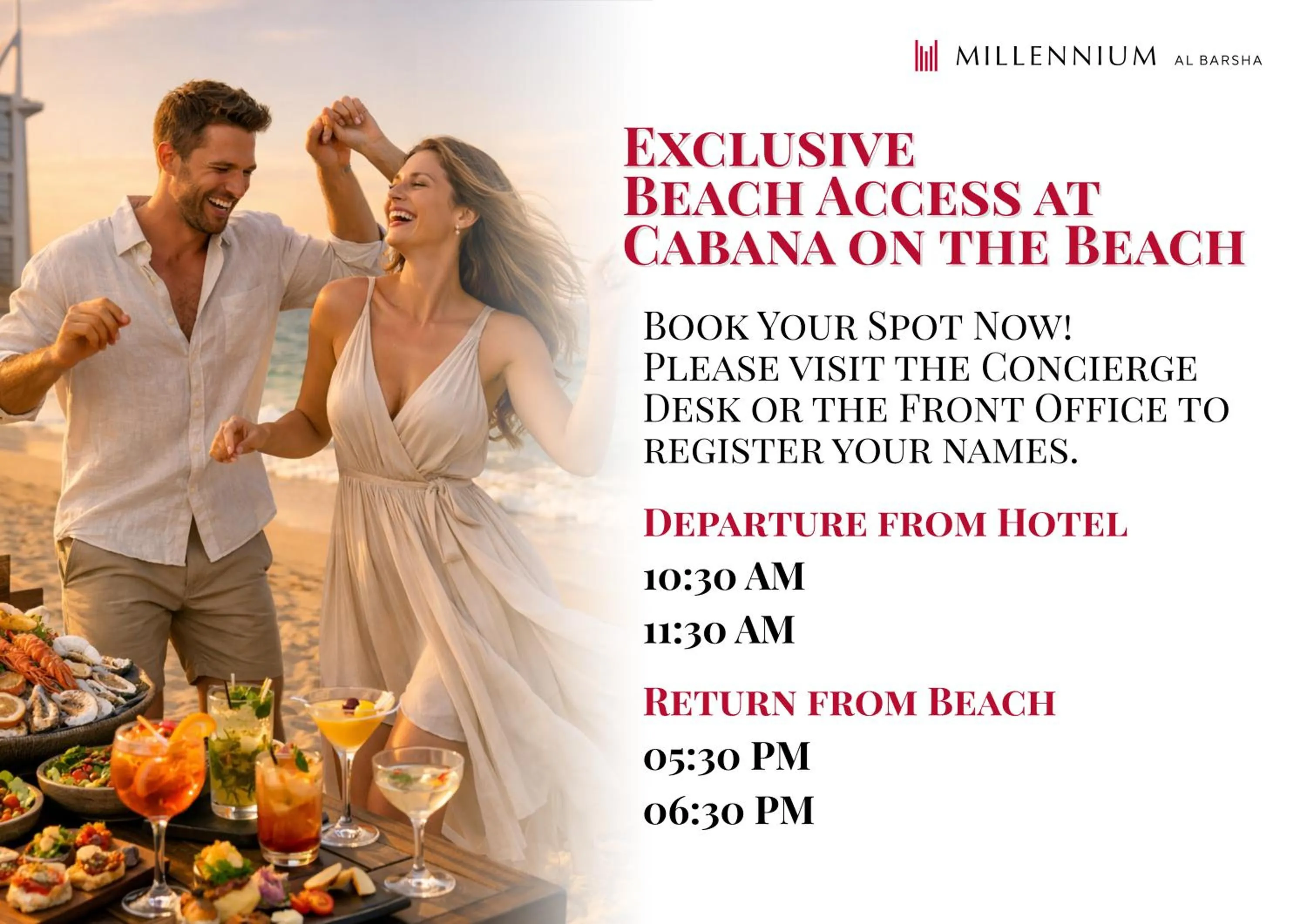 shuttle in Millennium Al Barsha