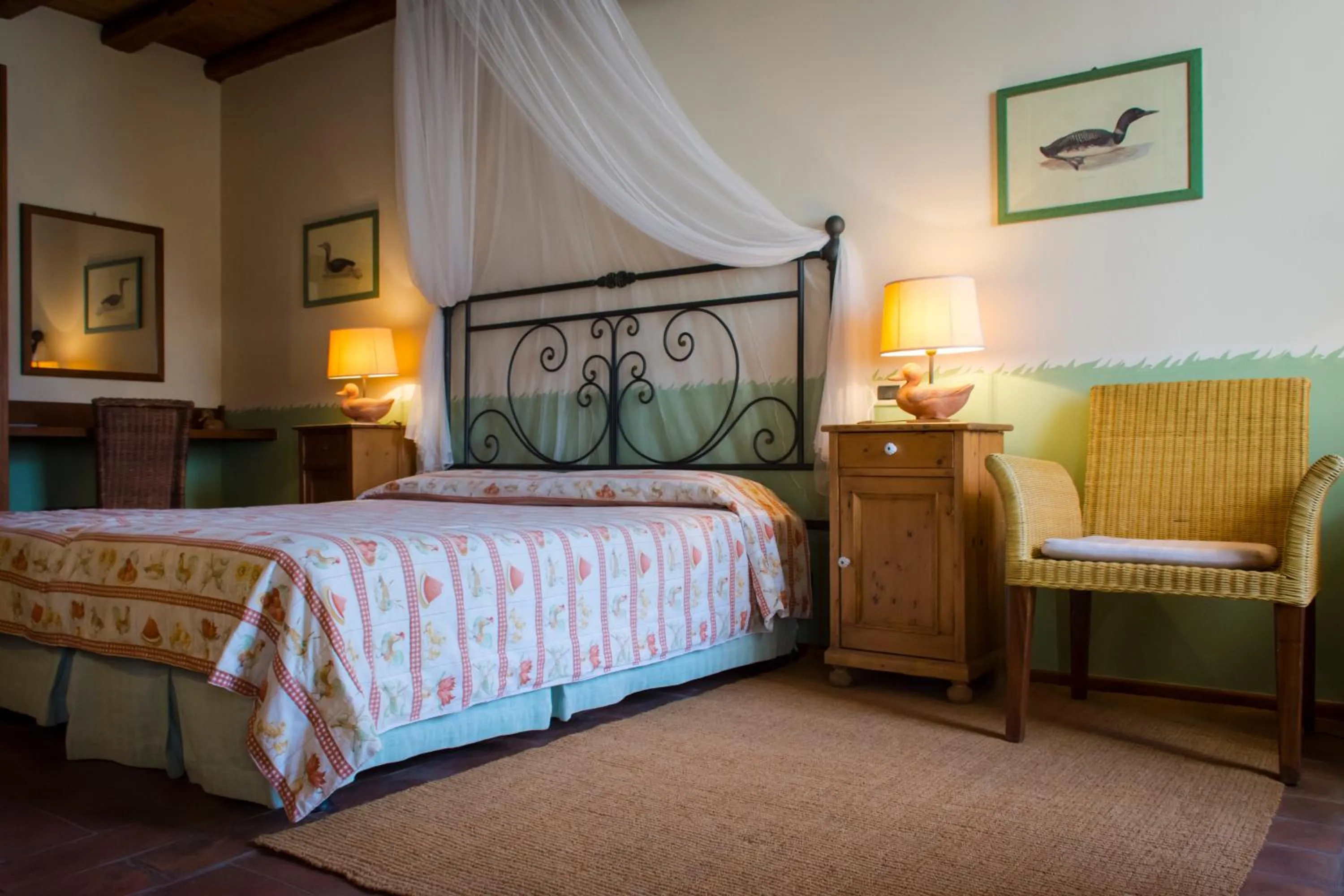 Bed in Musella Winery & Relais