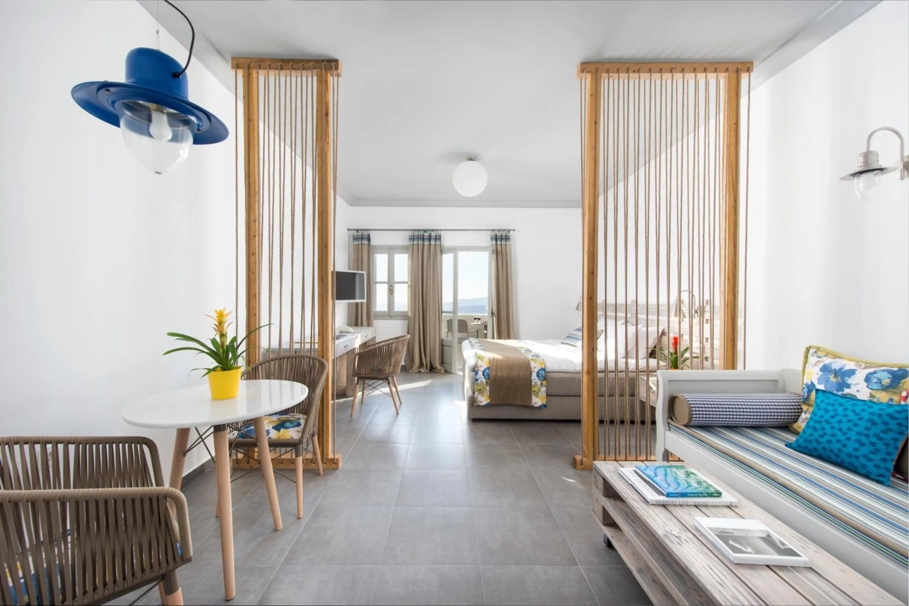 Photo of the whole room, Bed in Caldera's Dolphin Suites