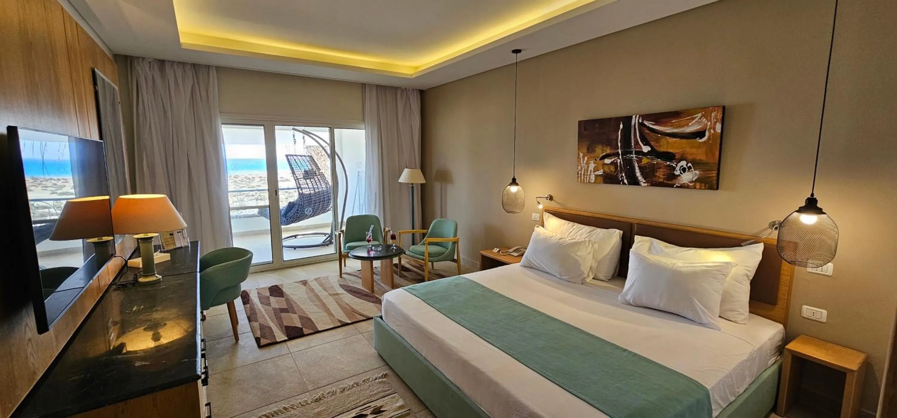 Bed in Lahami Bay Beach Resort