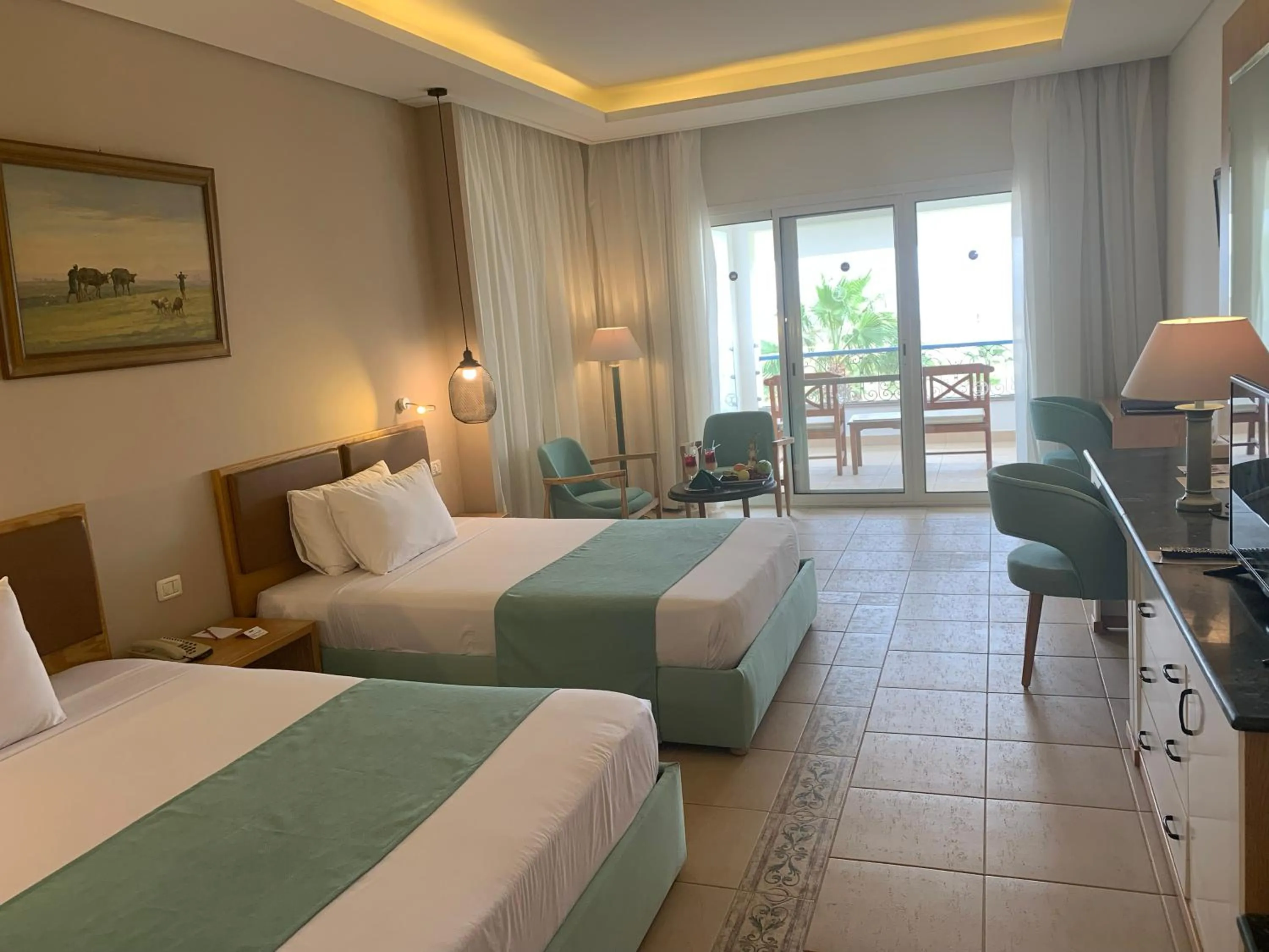Bed in Lahami Bay Beach Resort