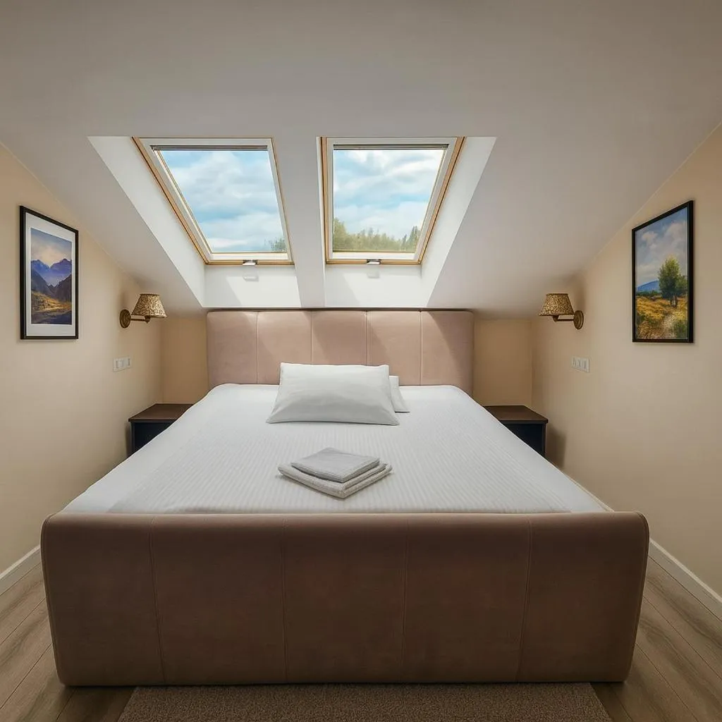 Bed in Dworek Różany Hotel & Restauracja