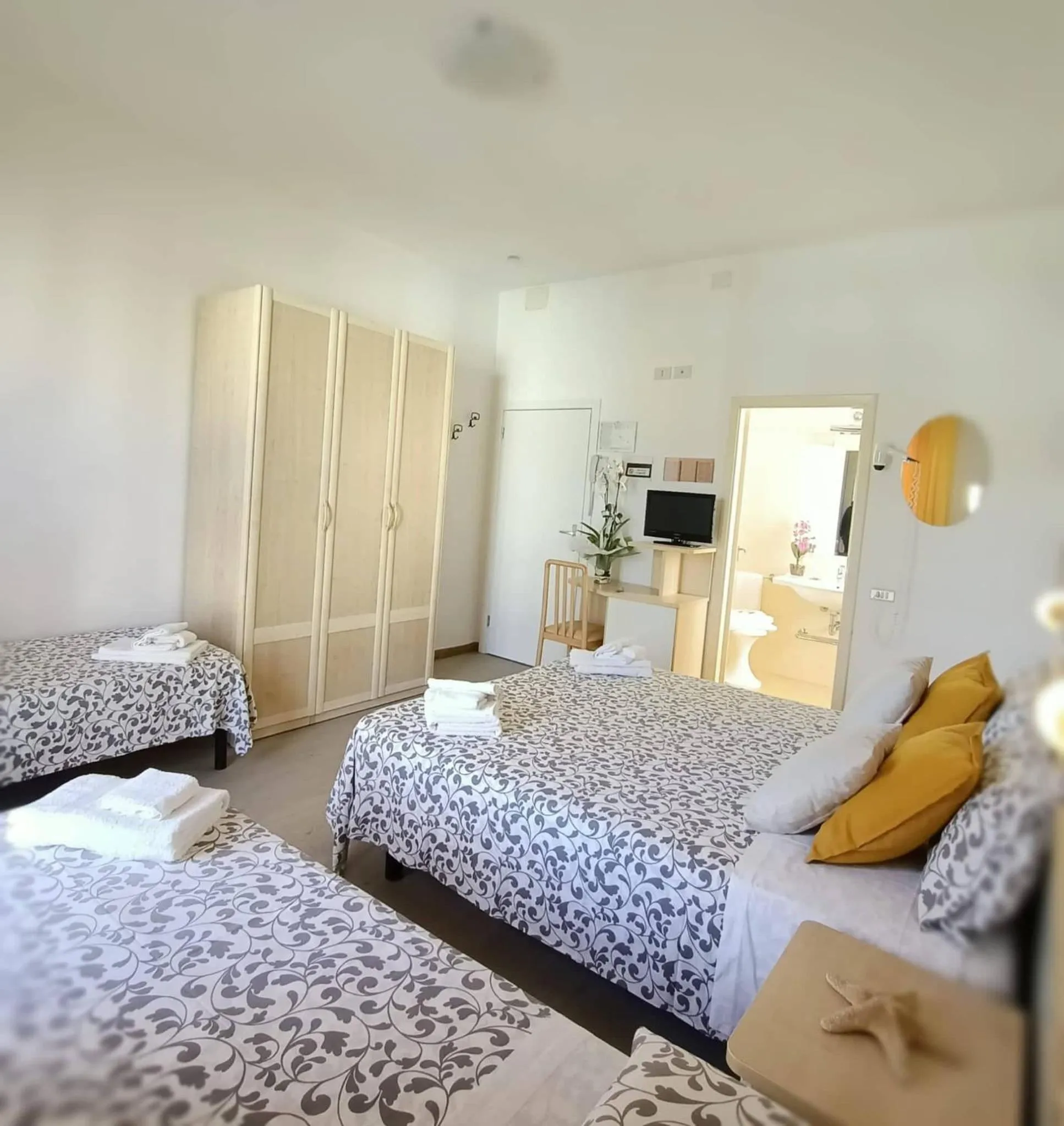 Bed in Hotel Cristoforo Colombo