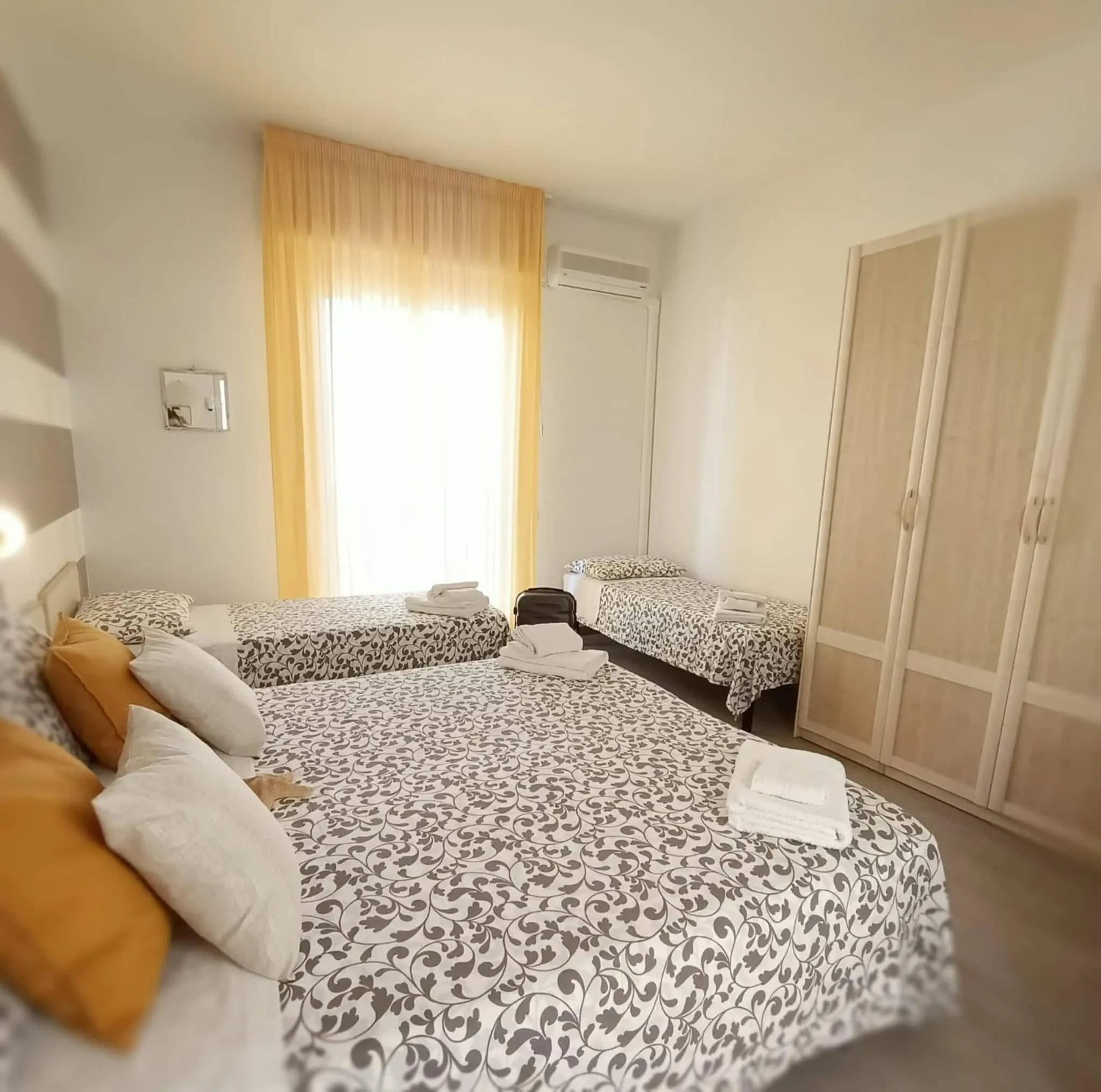 Bed in Hotel Cristoforo Colombo