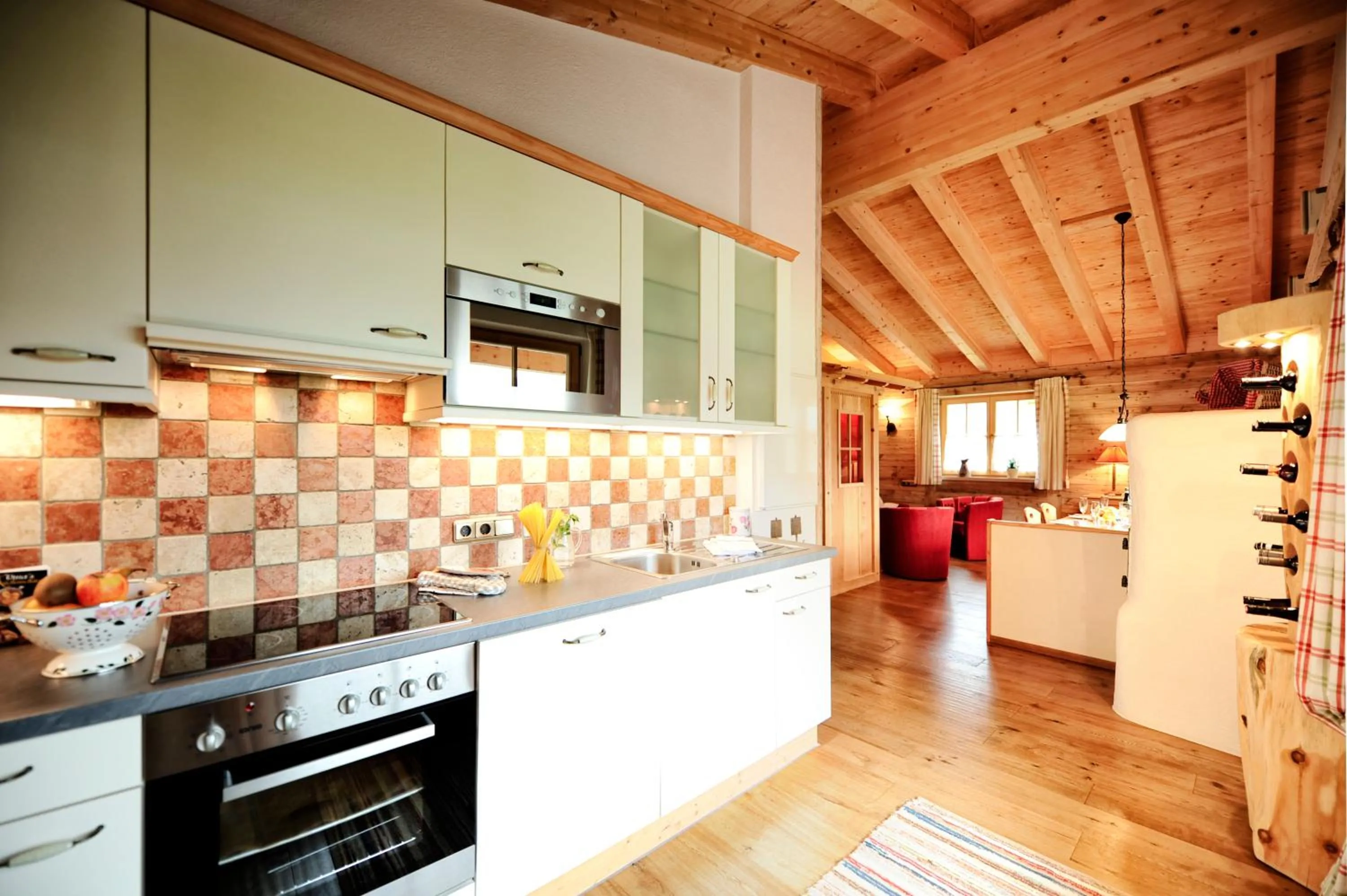 Kitchen or kitchenette in Luxury Chalets Wiesenruh
