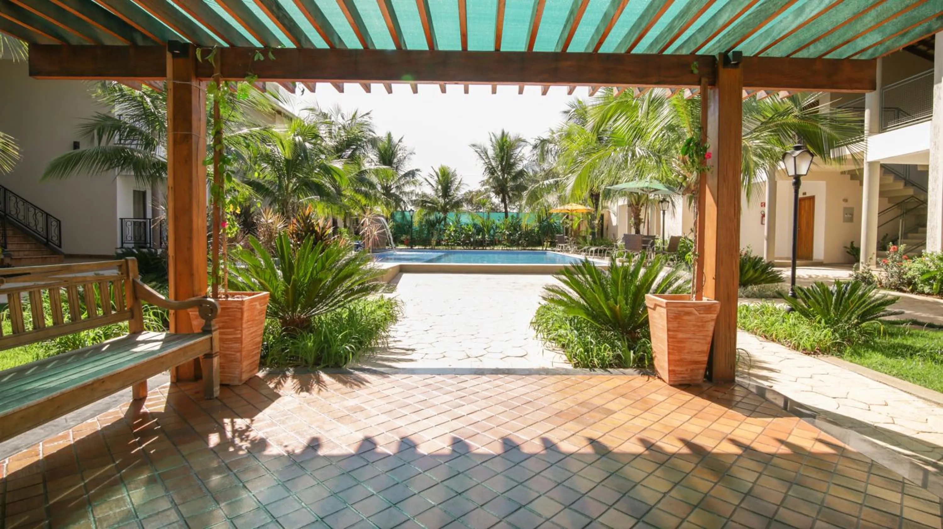 Pool view in Pousada Vitalis