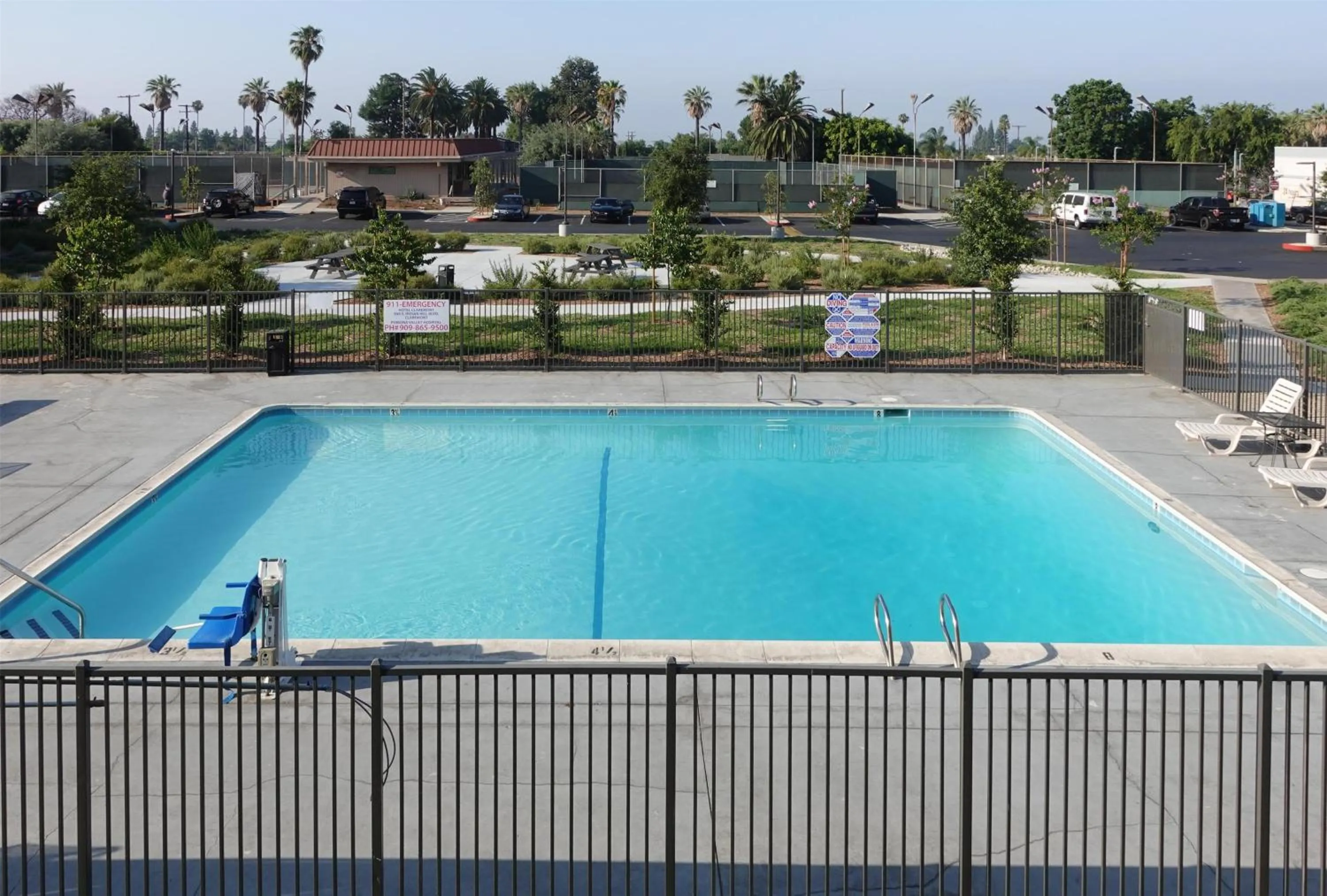 Pool view in Motel 6-Claremont, CA