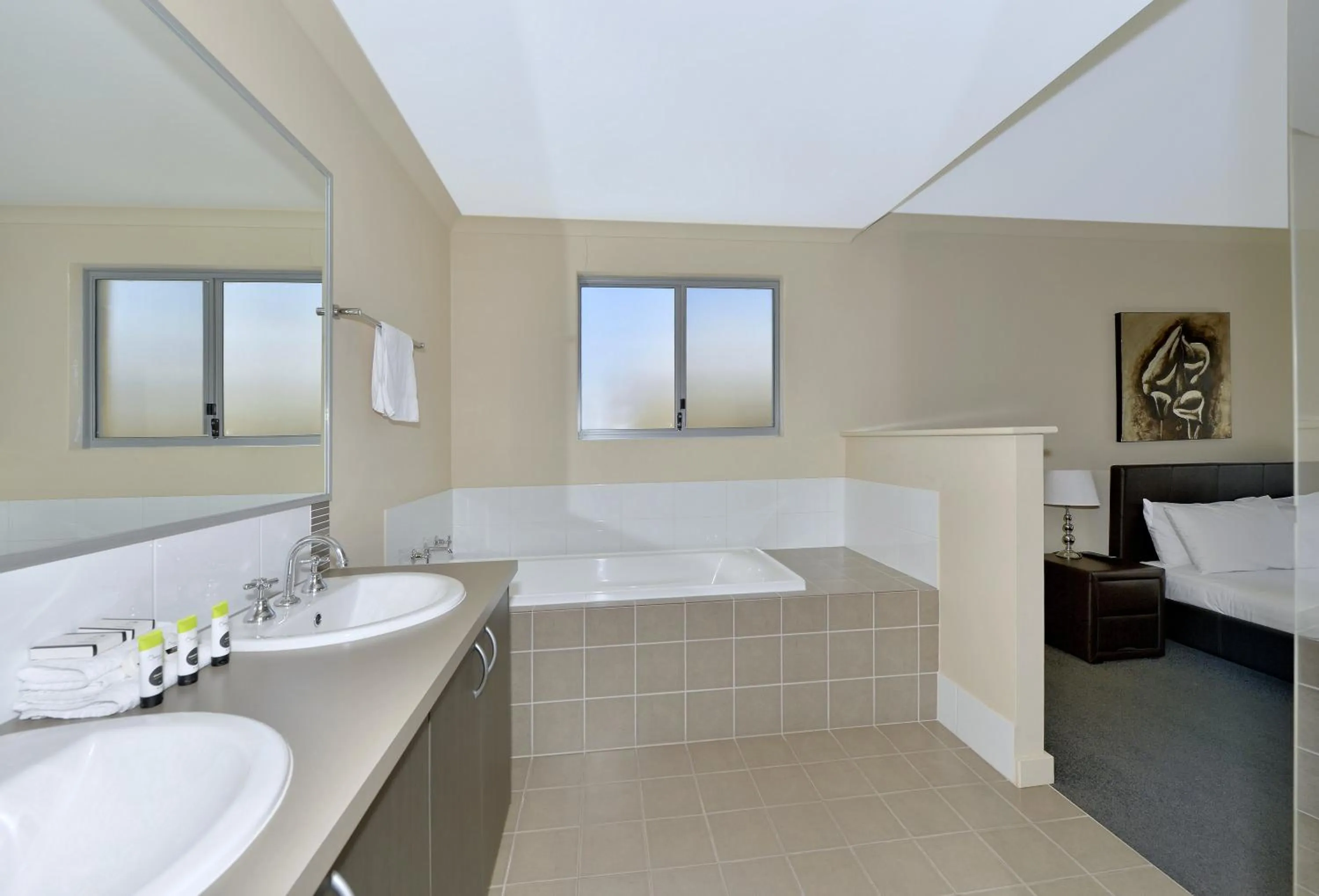 Bathroom, Bed in Serenity on the Terrace