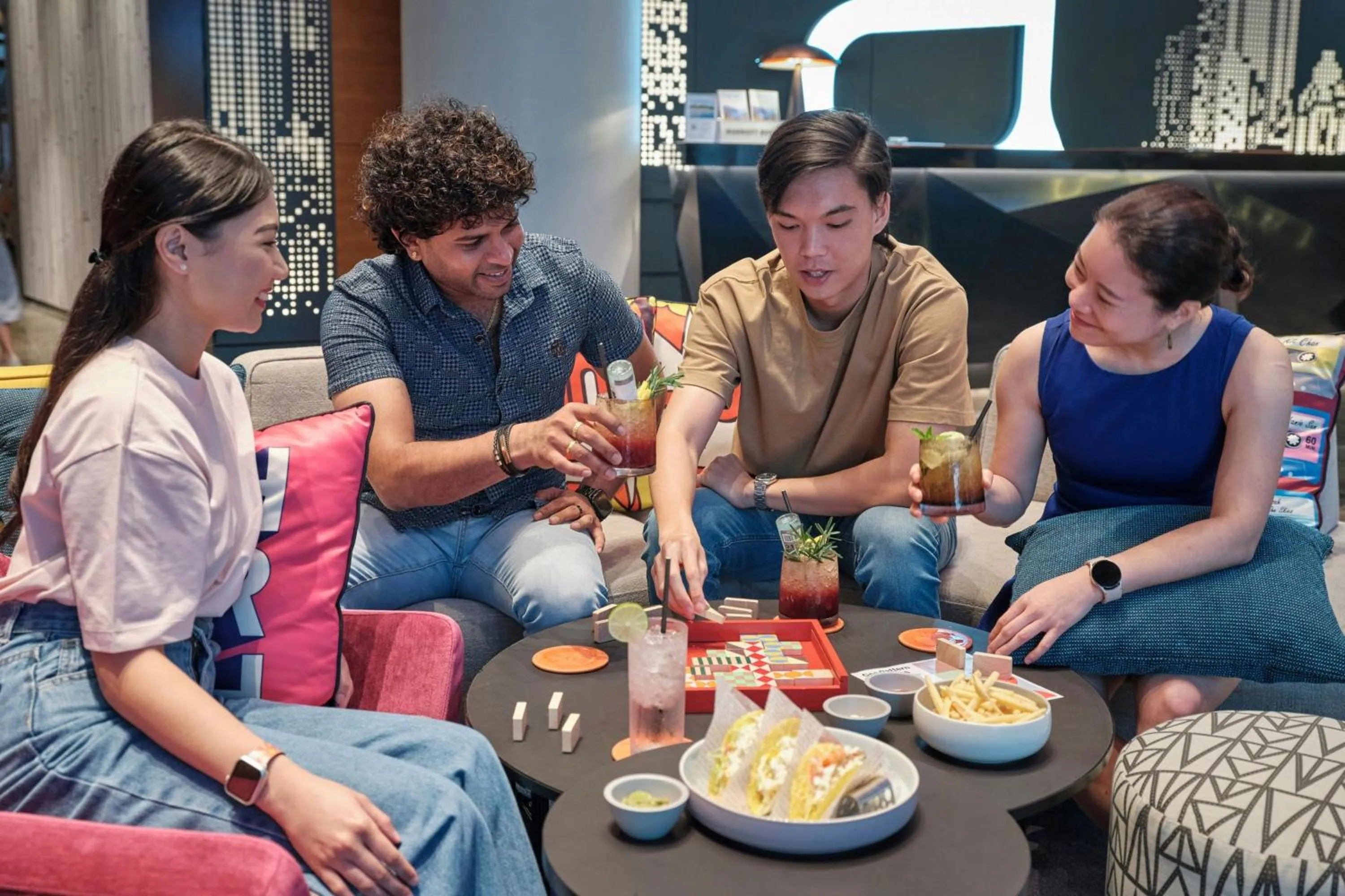 Lobby or reception in Aloft Singapore Novena