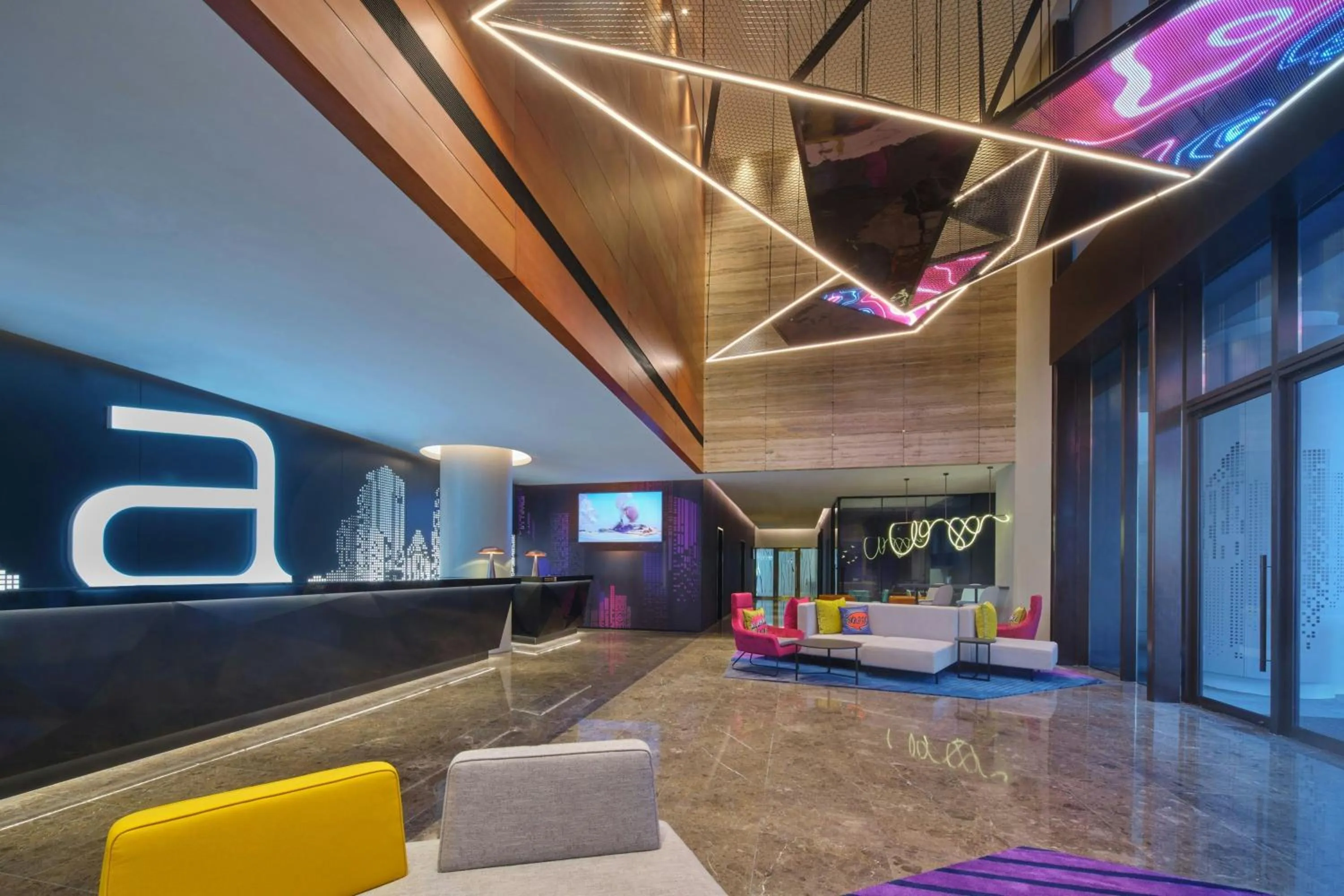 Lobby or reception in Aloft Singapore Novena
