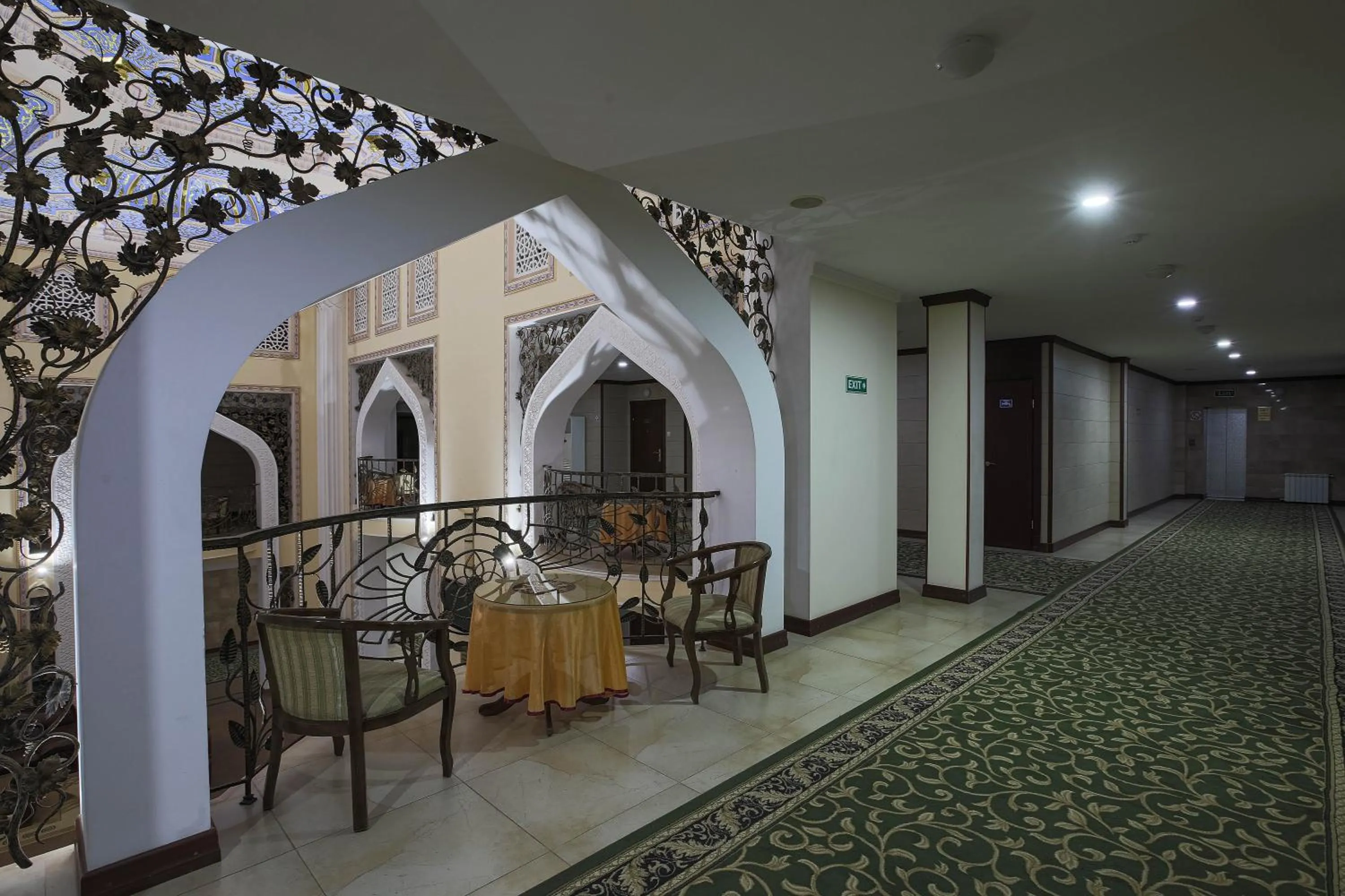 Seating area in Zargaron Plaza