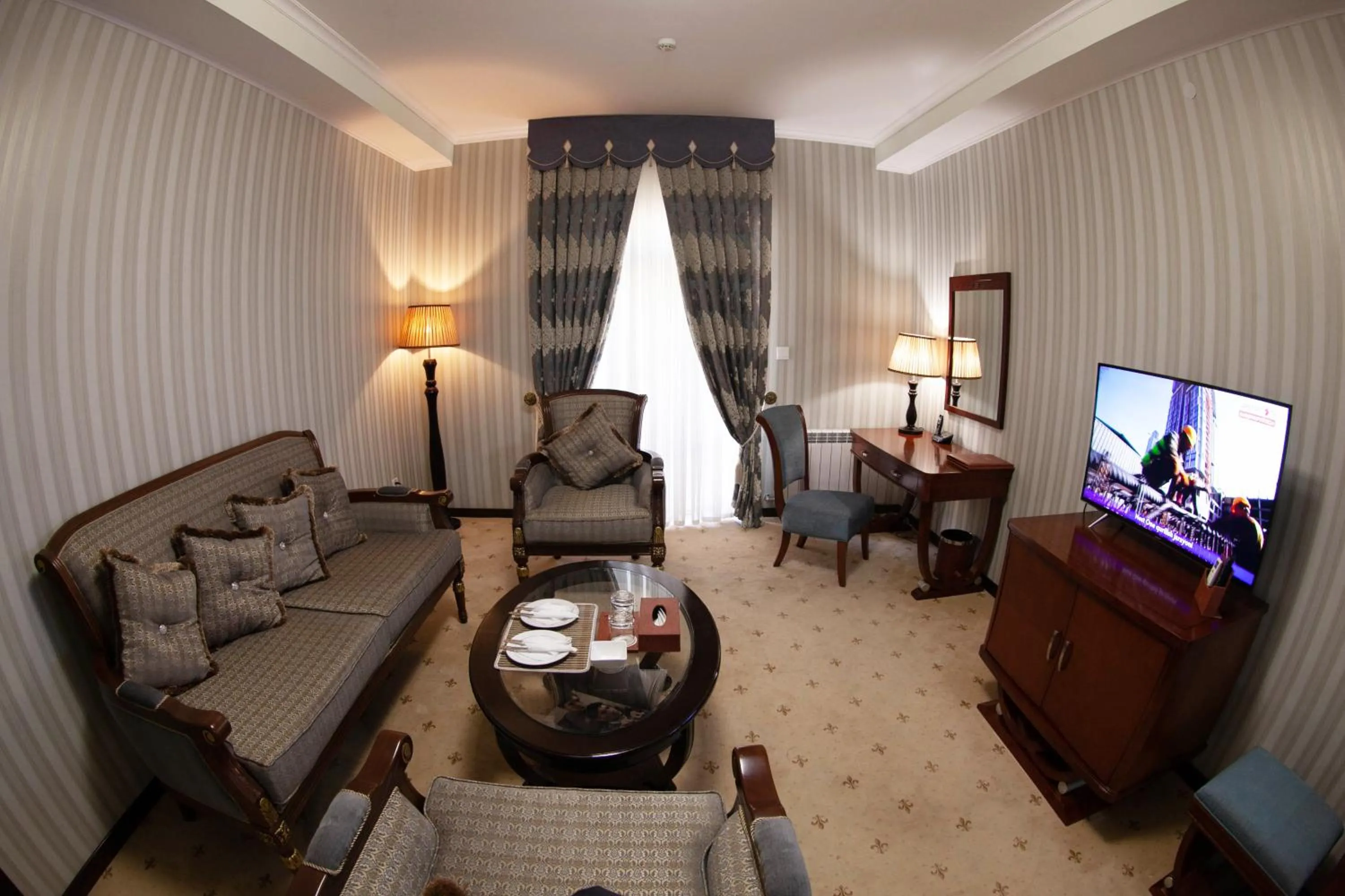 Seating area in Zargaron Plaza