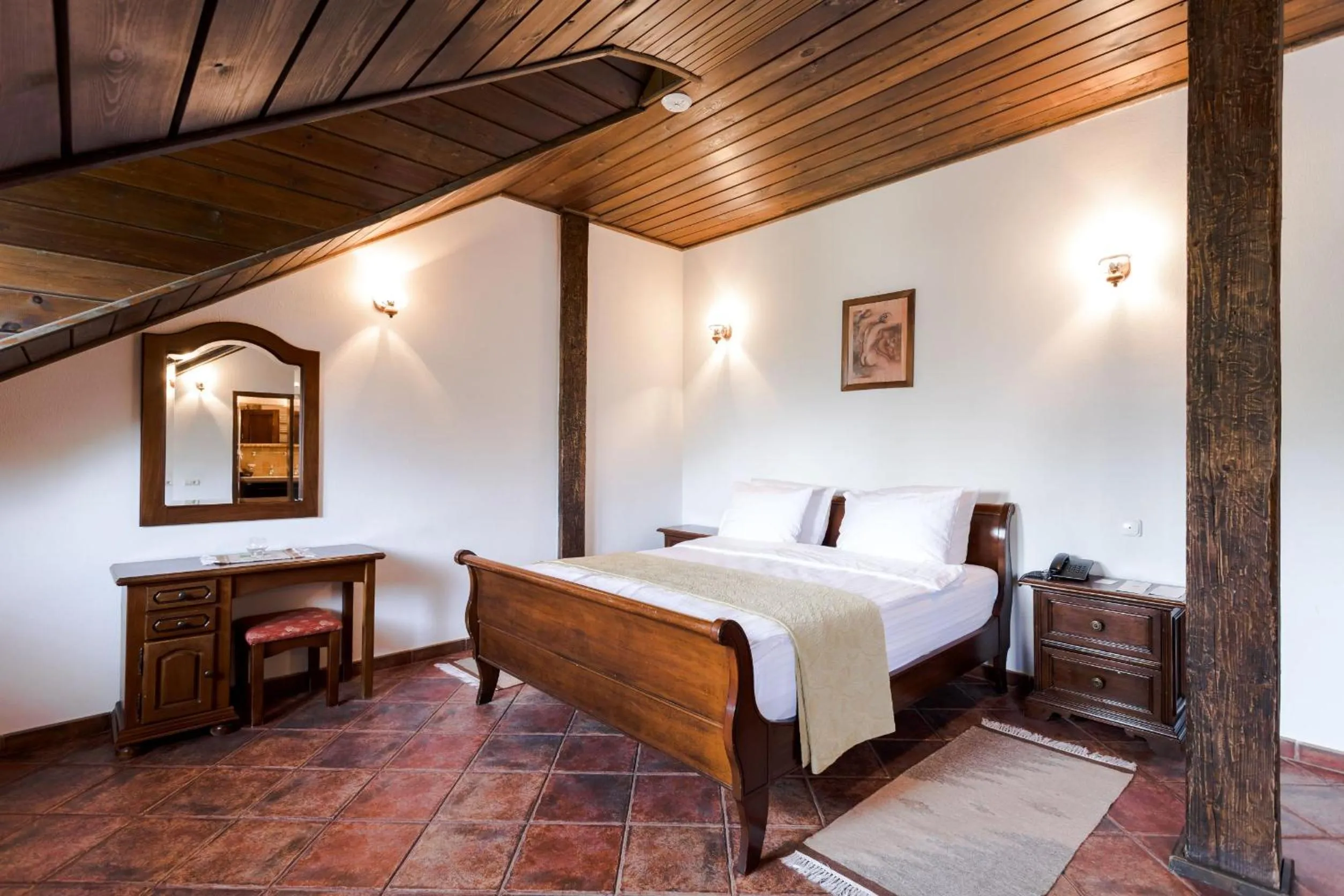 Bedroom, Bed in Chateau Purcari