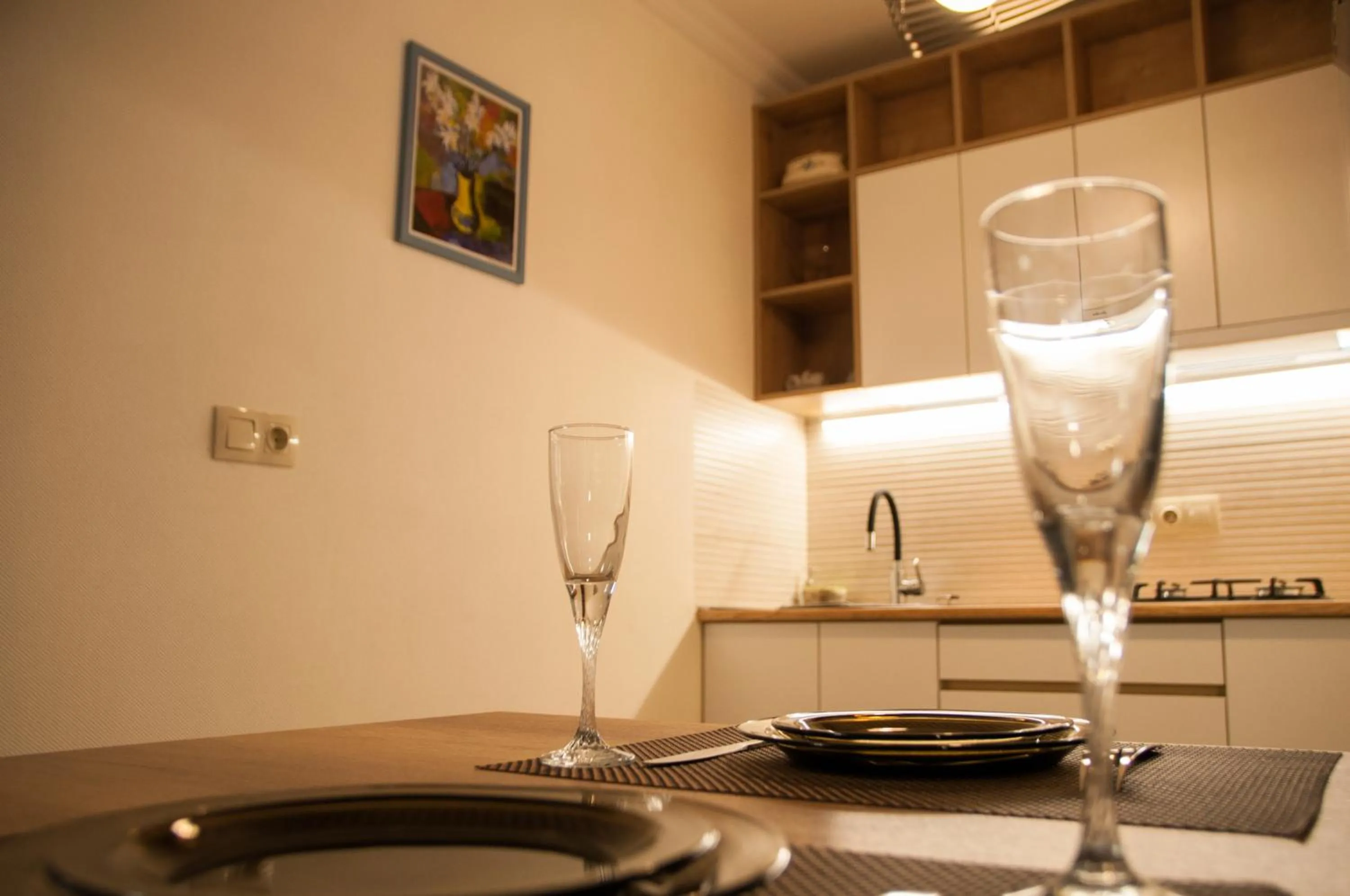 Kitchen or kitchenette in Apartment Near Church