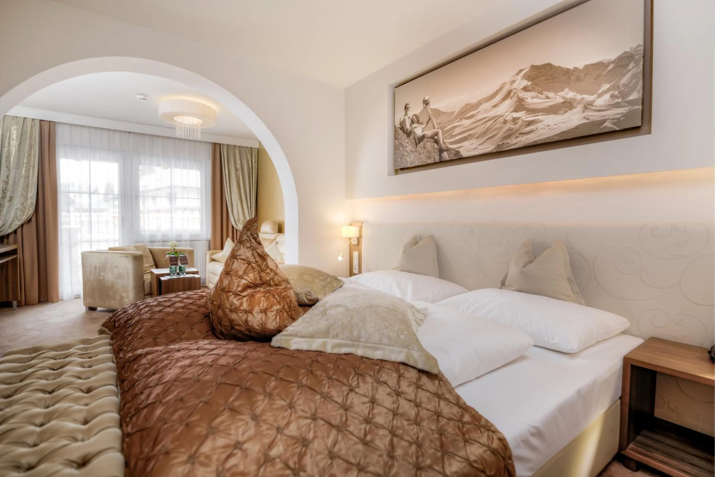 Bed in Hotel Brigitte