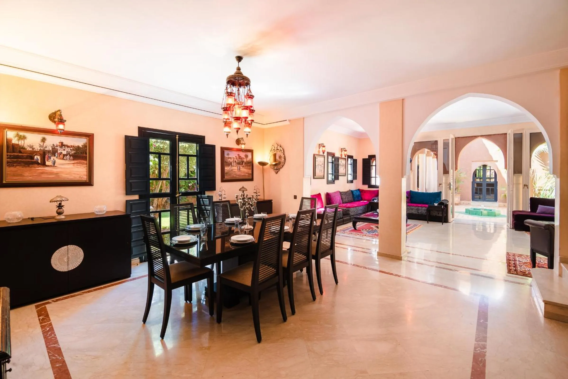 Dining area in Residence Dar Lamia Marrakech