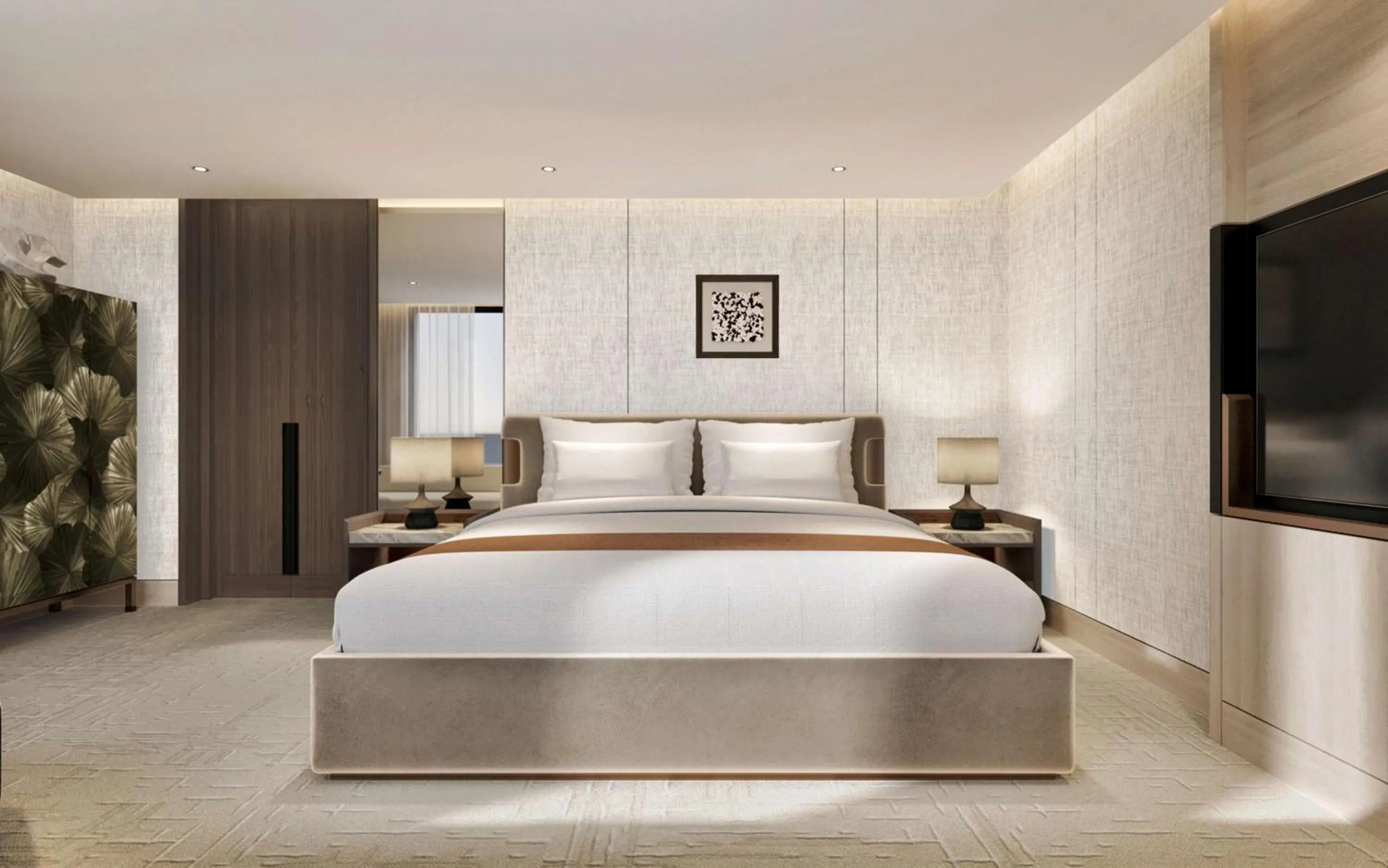 Photo of the whole room, Bed in Conrad Centennial Singapore